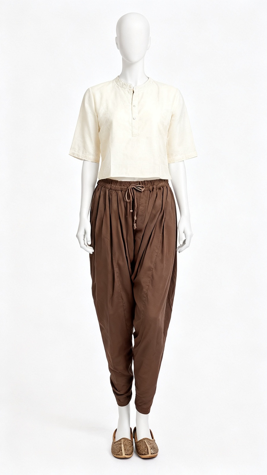 Brown Solid Salwar