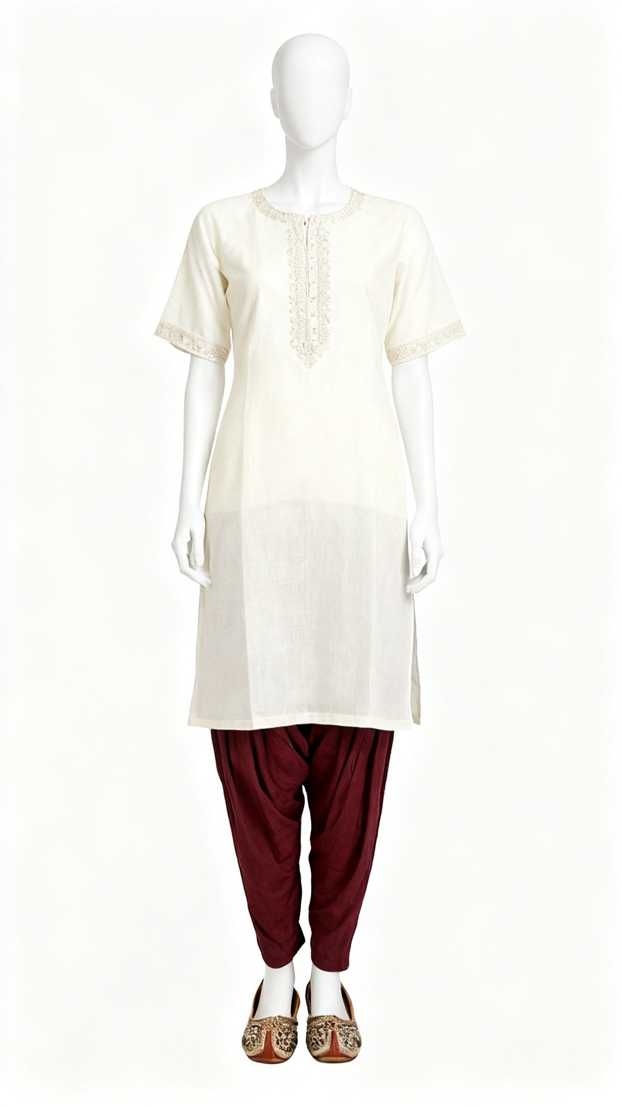 Maroon Solid Salwar