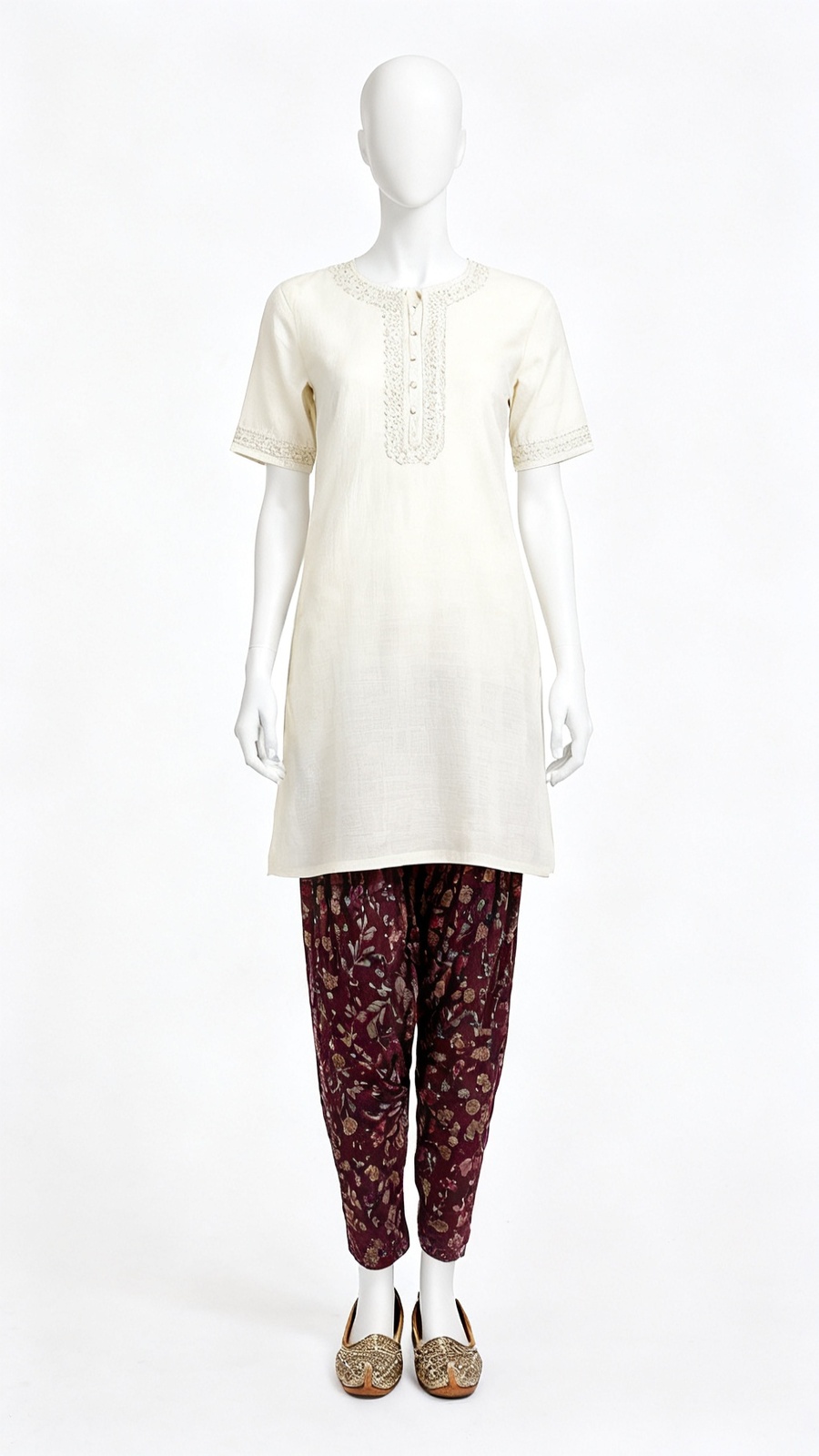 Maroon Floral Salwar