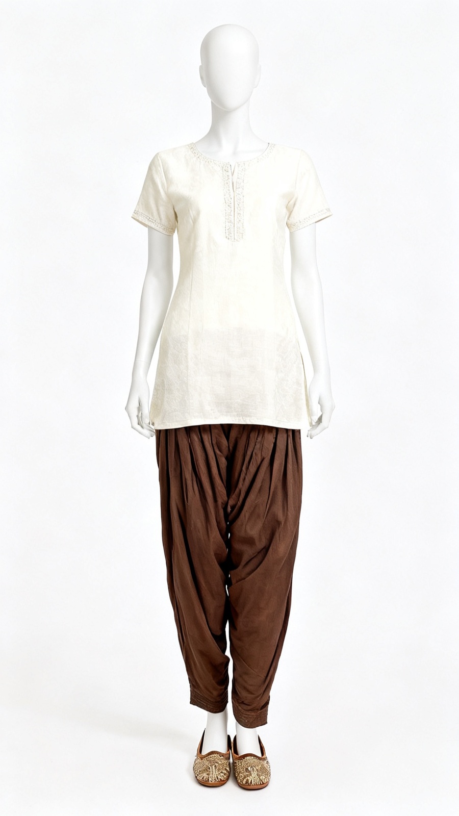 Brown Solid Salwar