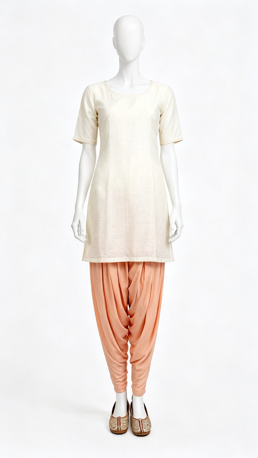 Peach Solid Salwar