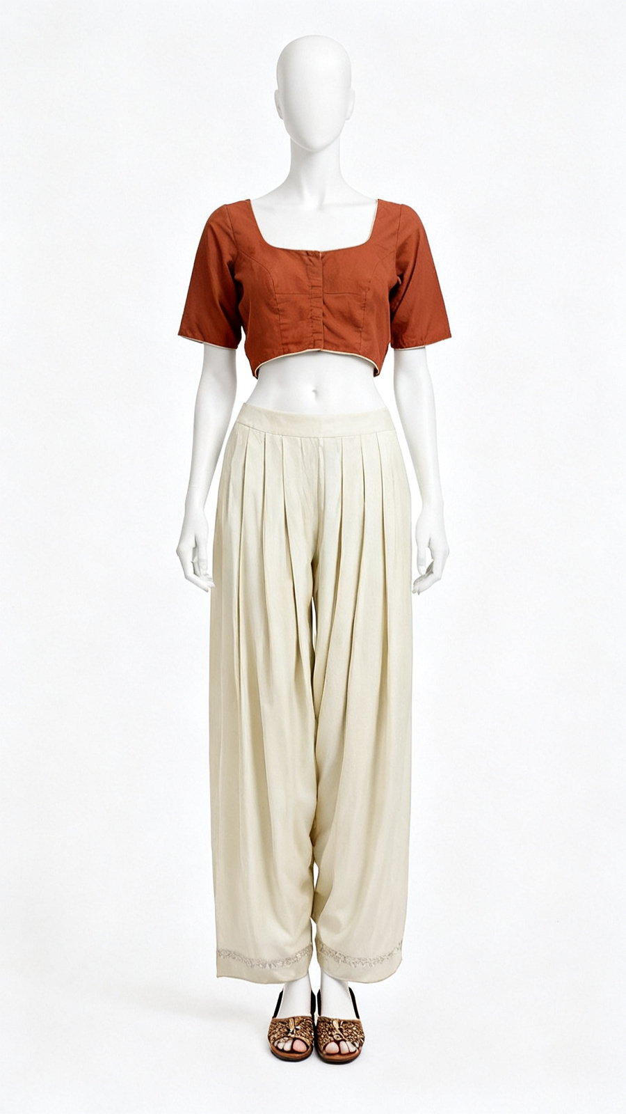 Rust Solid Everyday Blouse