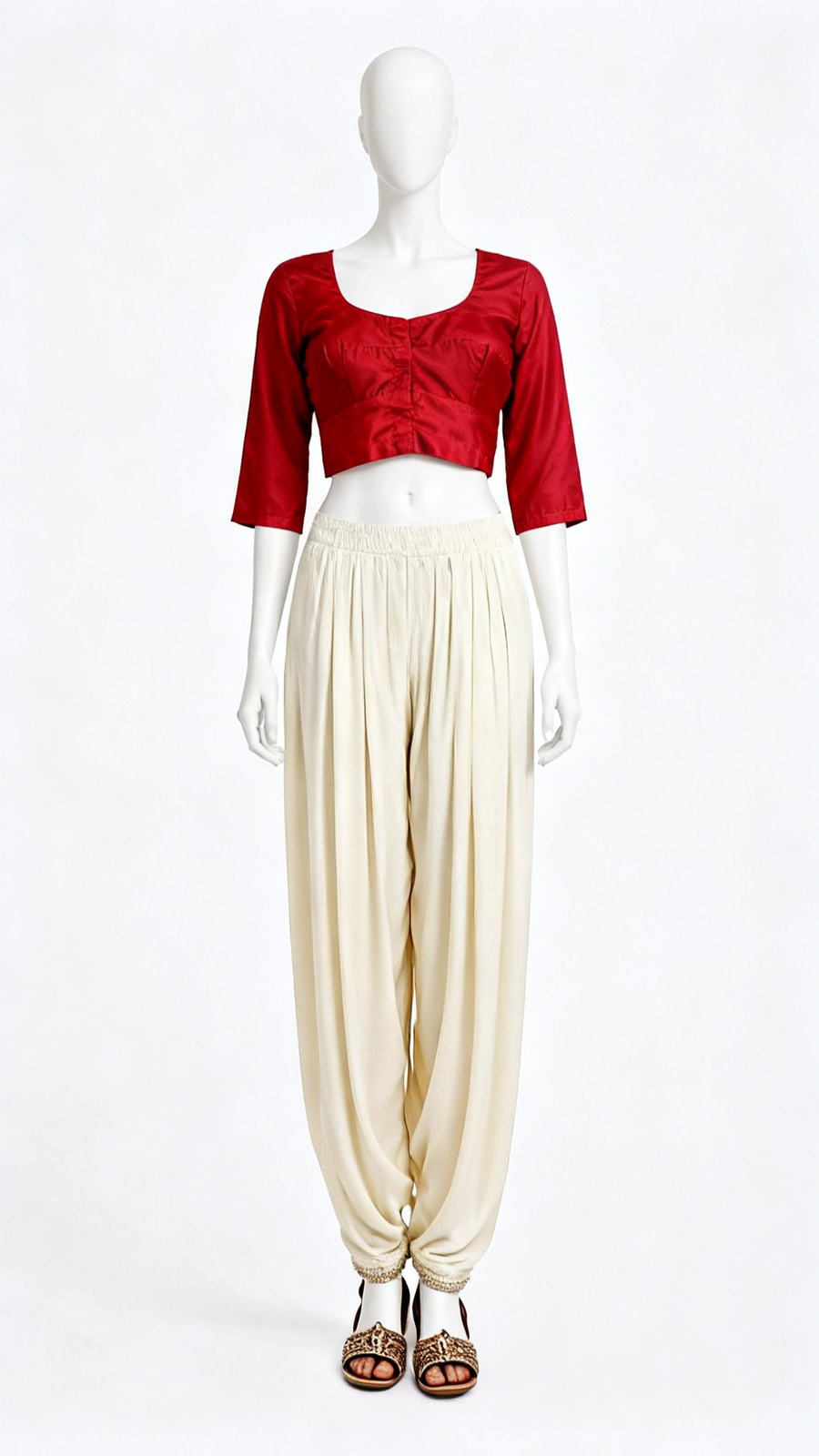 Maroon Deep Neck Blouse