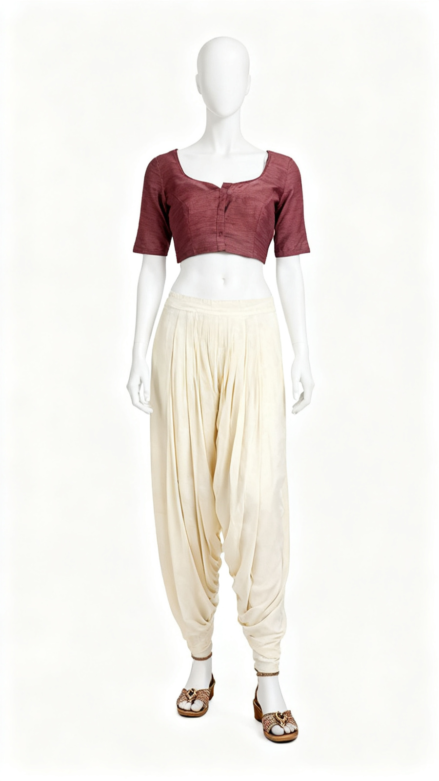 Maroon Textured Everyday Blouse