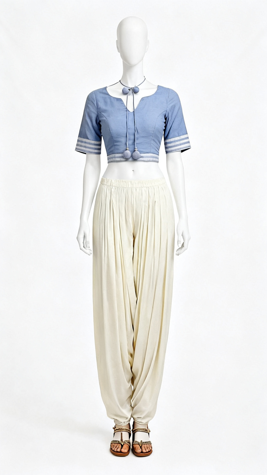 Lavender Tie-Up Blouse
