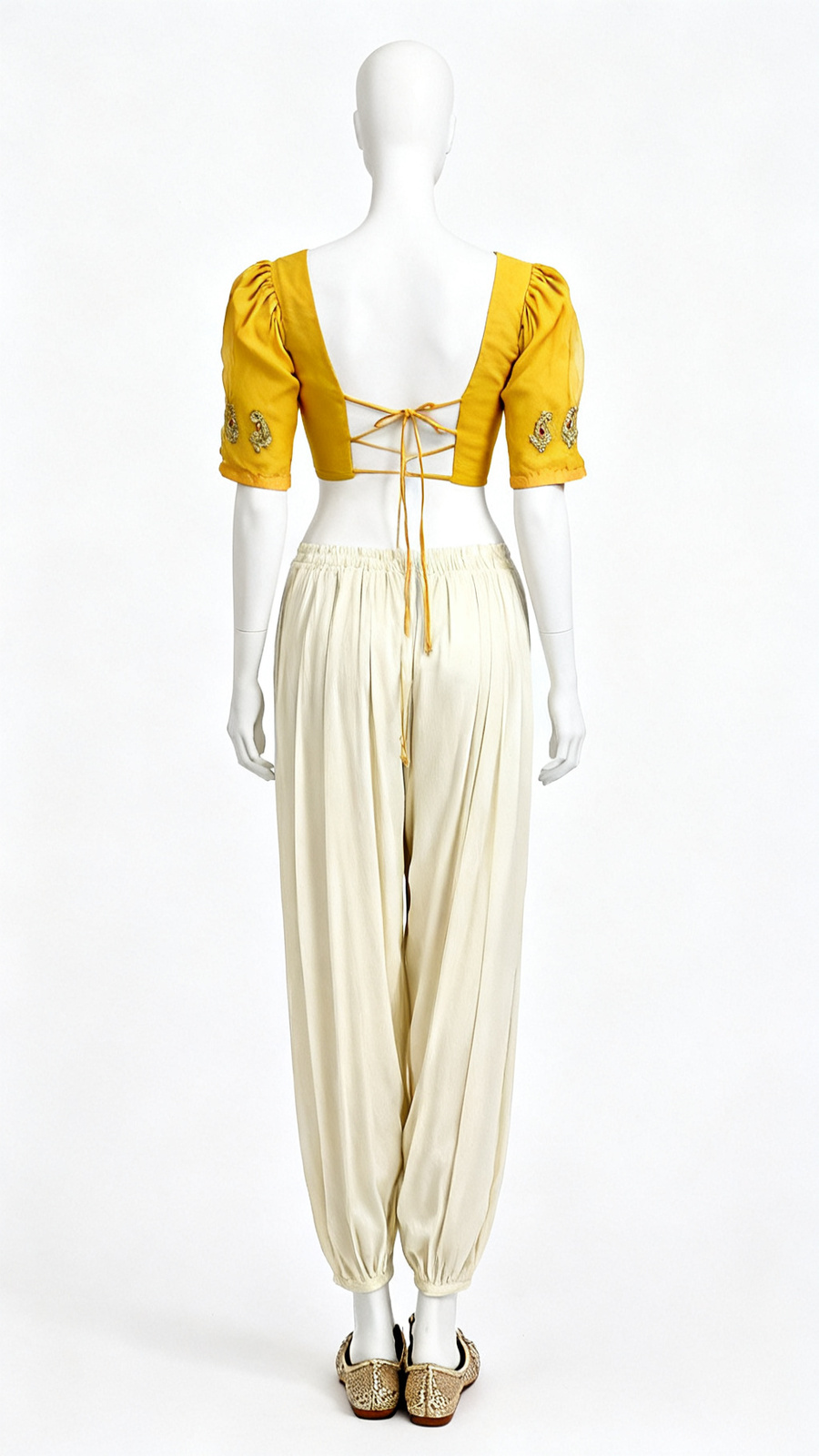 Mustard Tie-Up Blouse