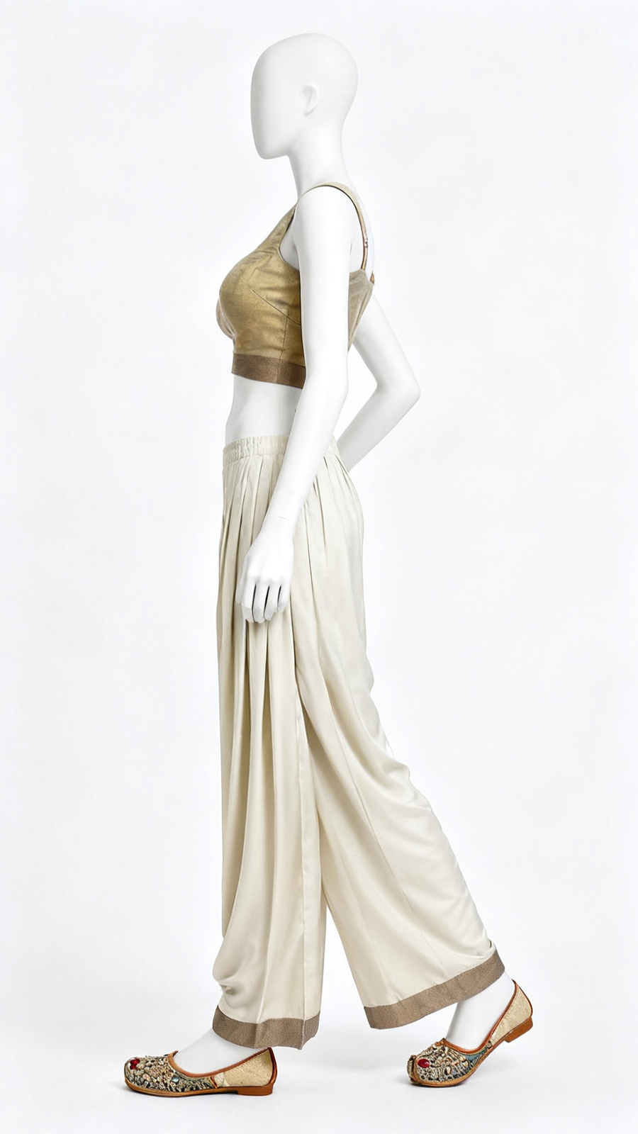 Antique Gold Solid Blouse