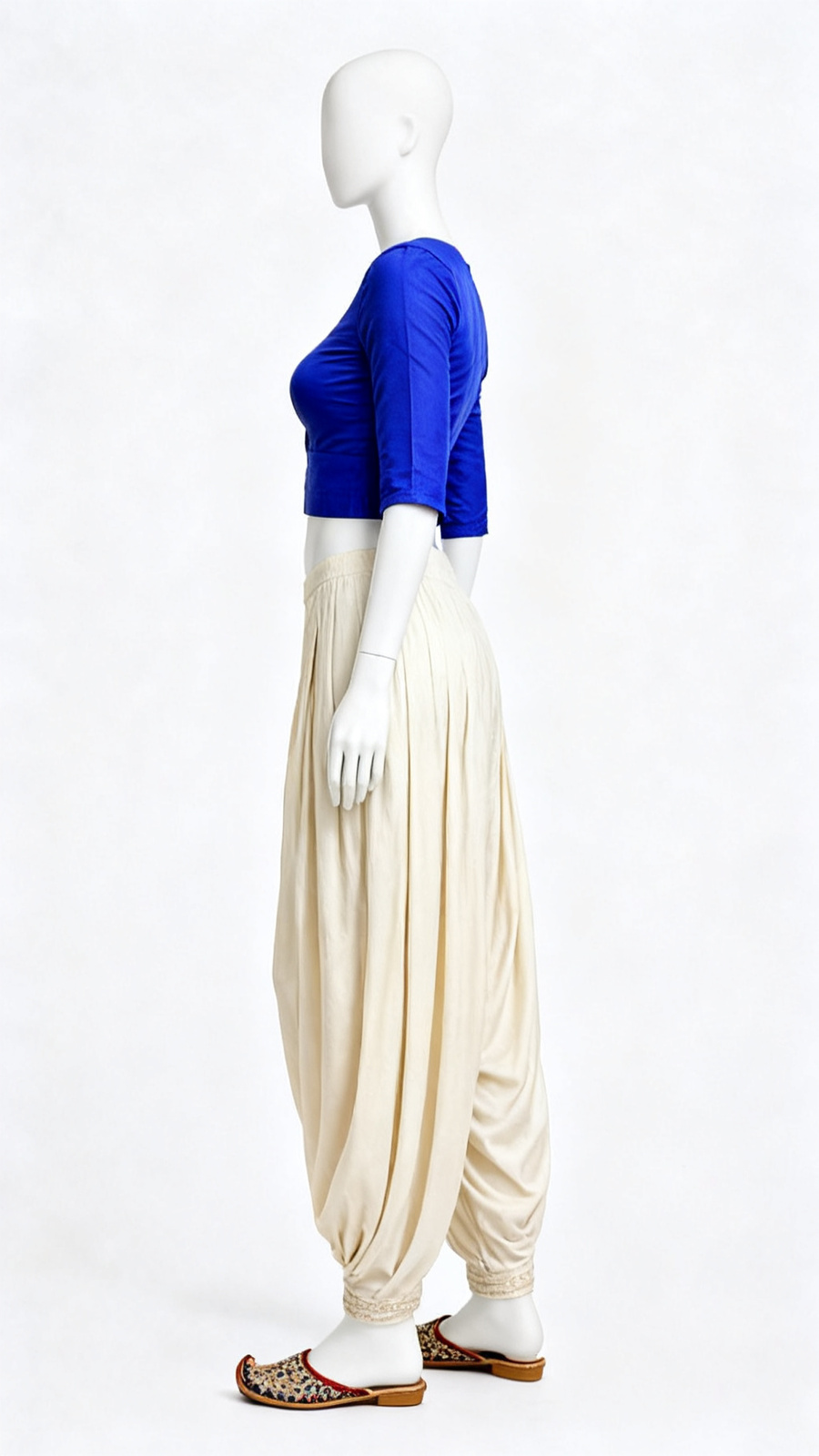Royal Blue Solid Blouse
