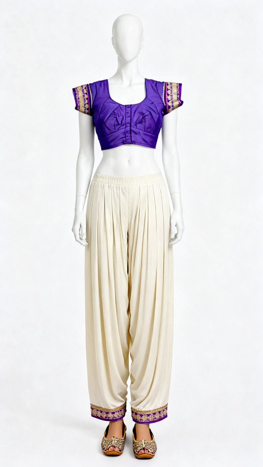 Purple Solid Classic Blouse