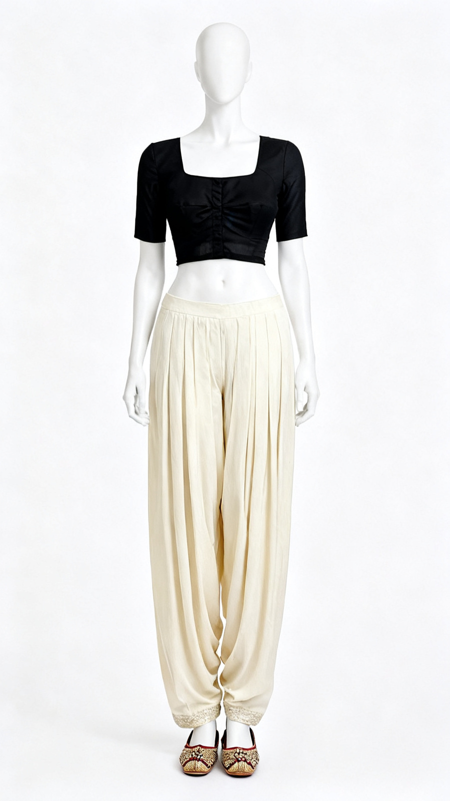 Black Solid Classic Blouse