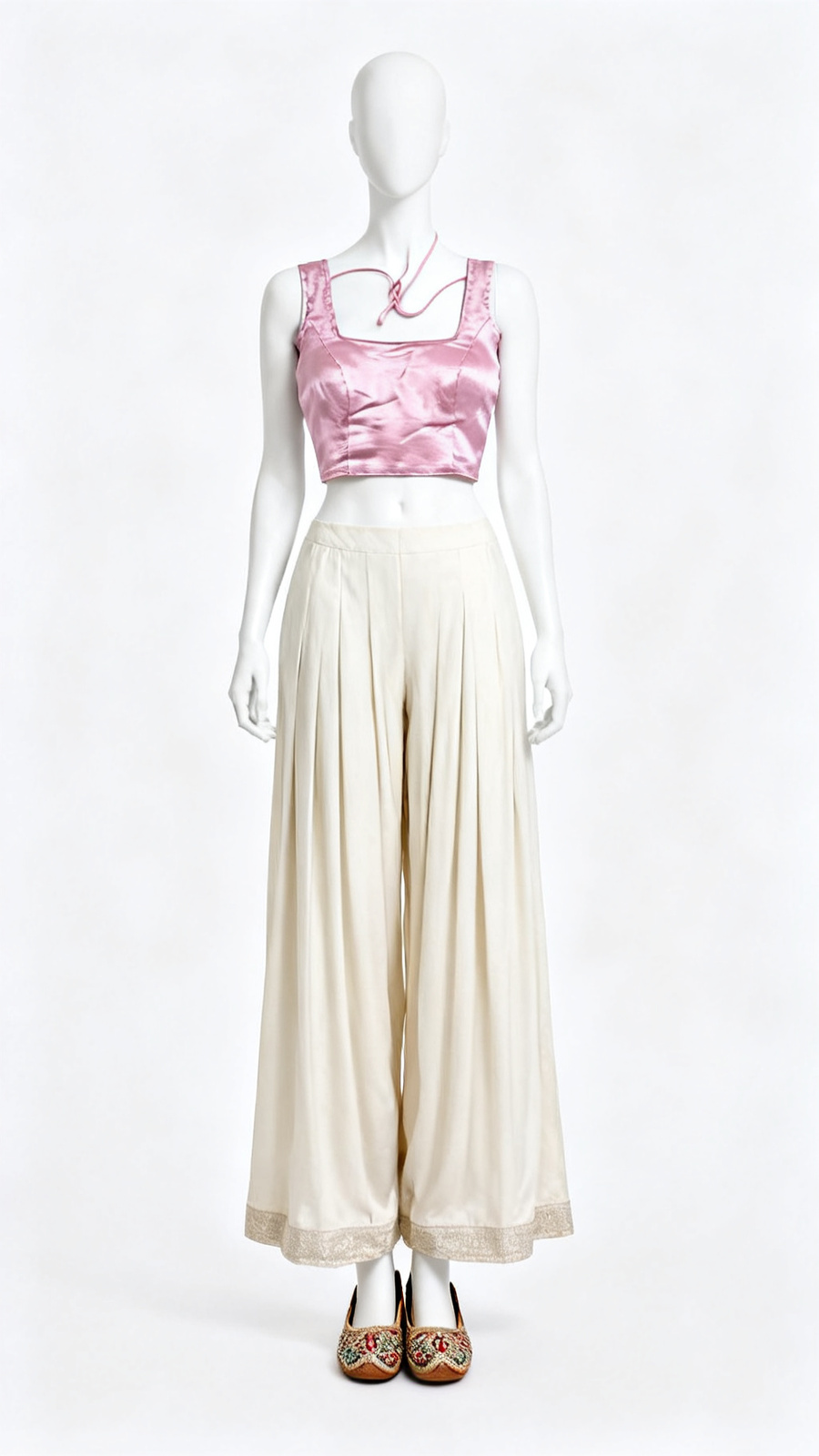 Light Pink Tie-Up Blouse
