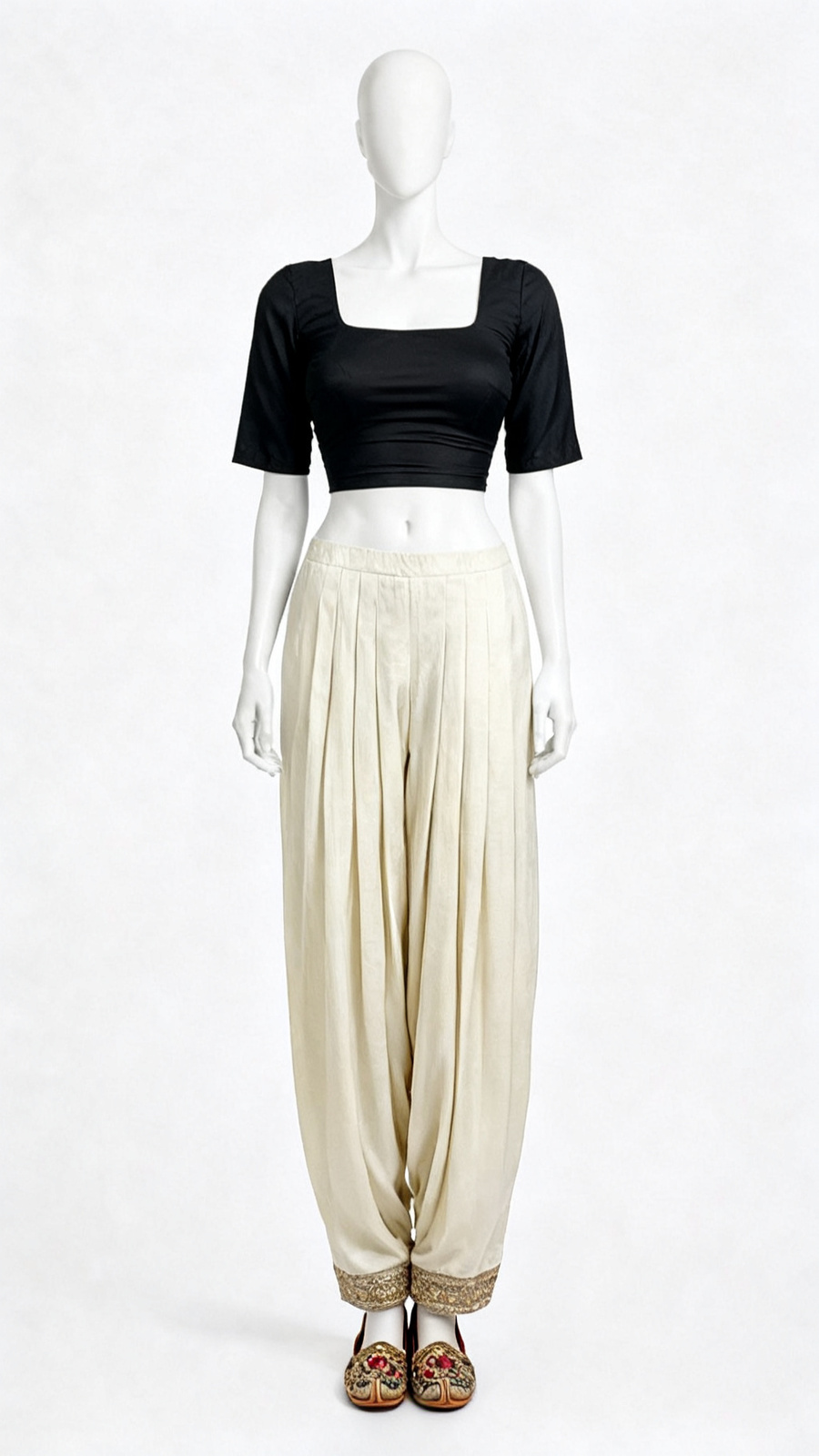 Black Solid Classic Blouse