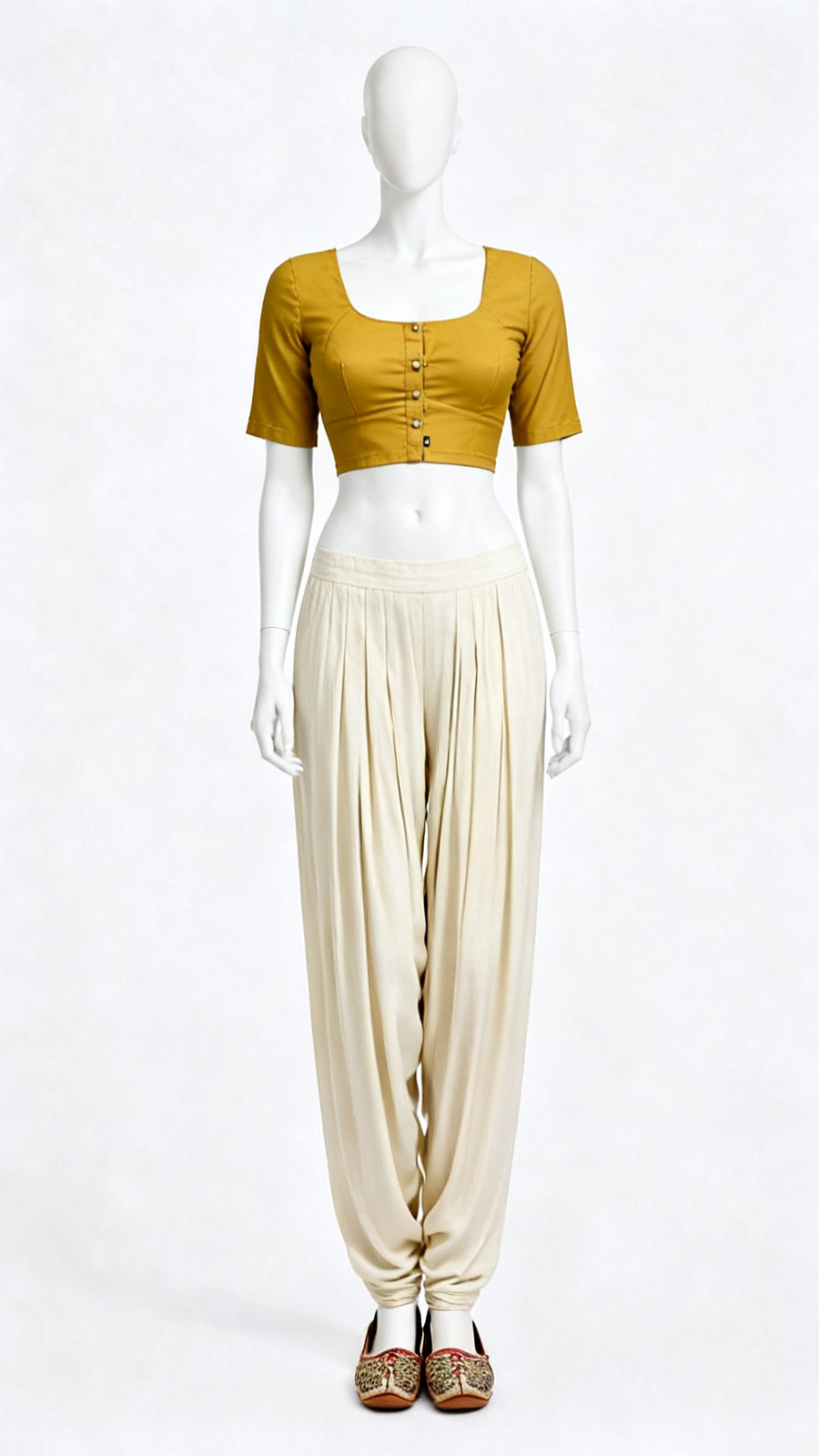 Mustard Solid Classic Blouse
