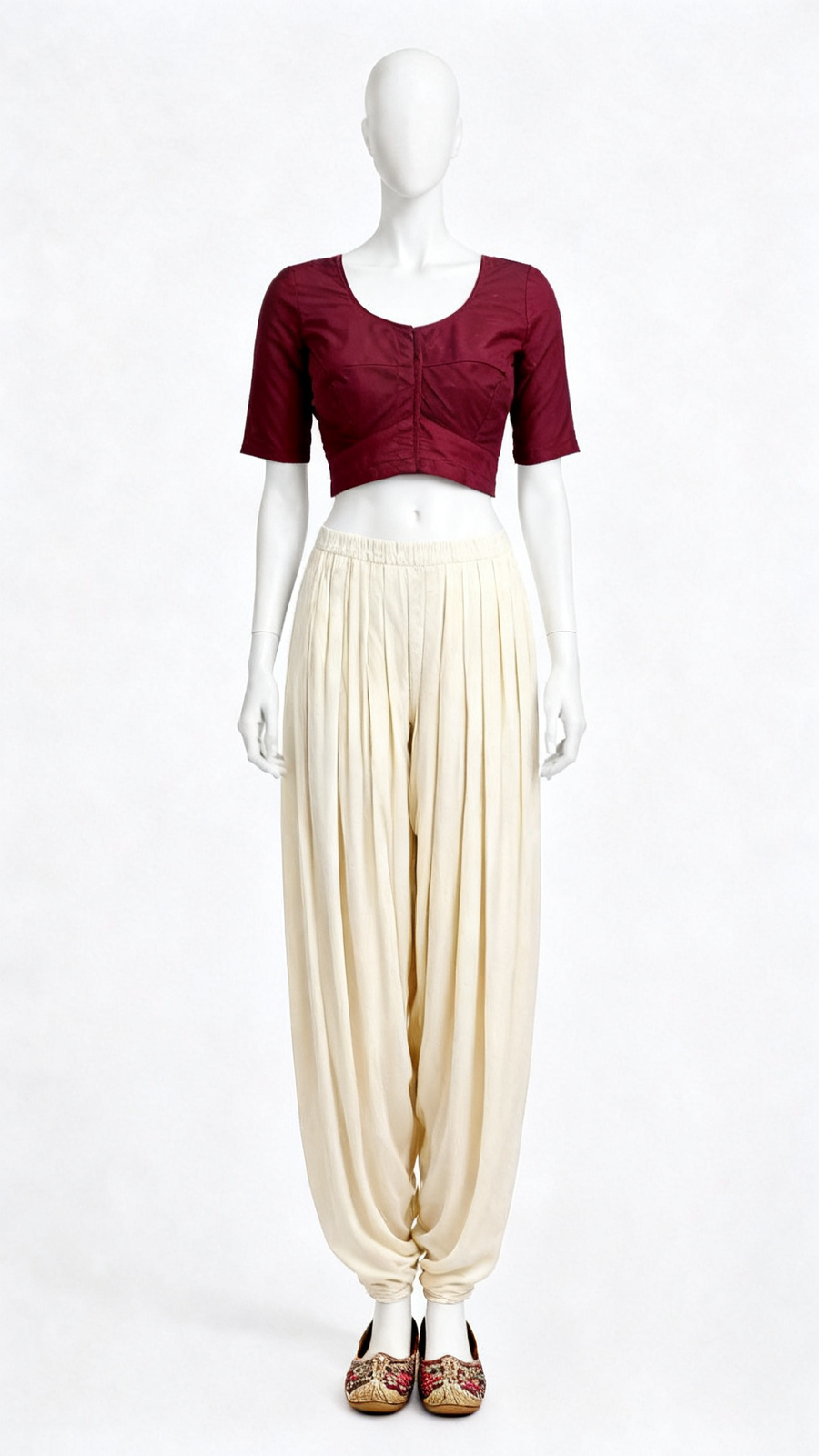 Maroon Solid Classic Blouse