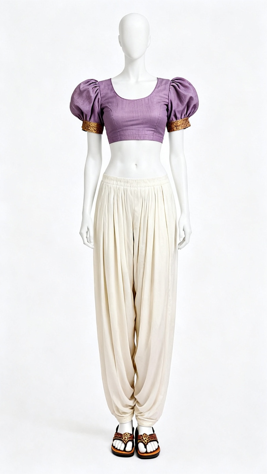 Lavender Border Blouse