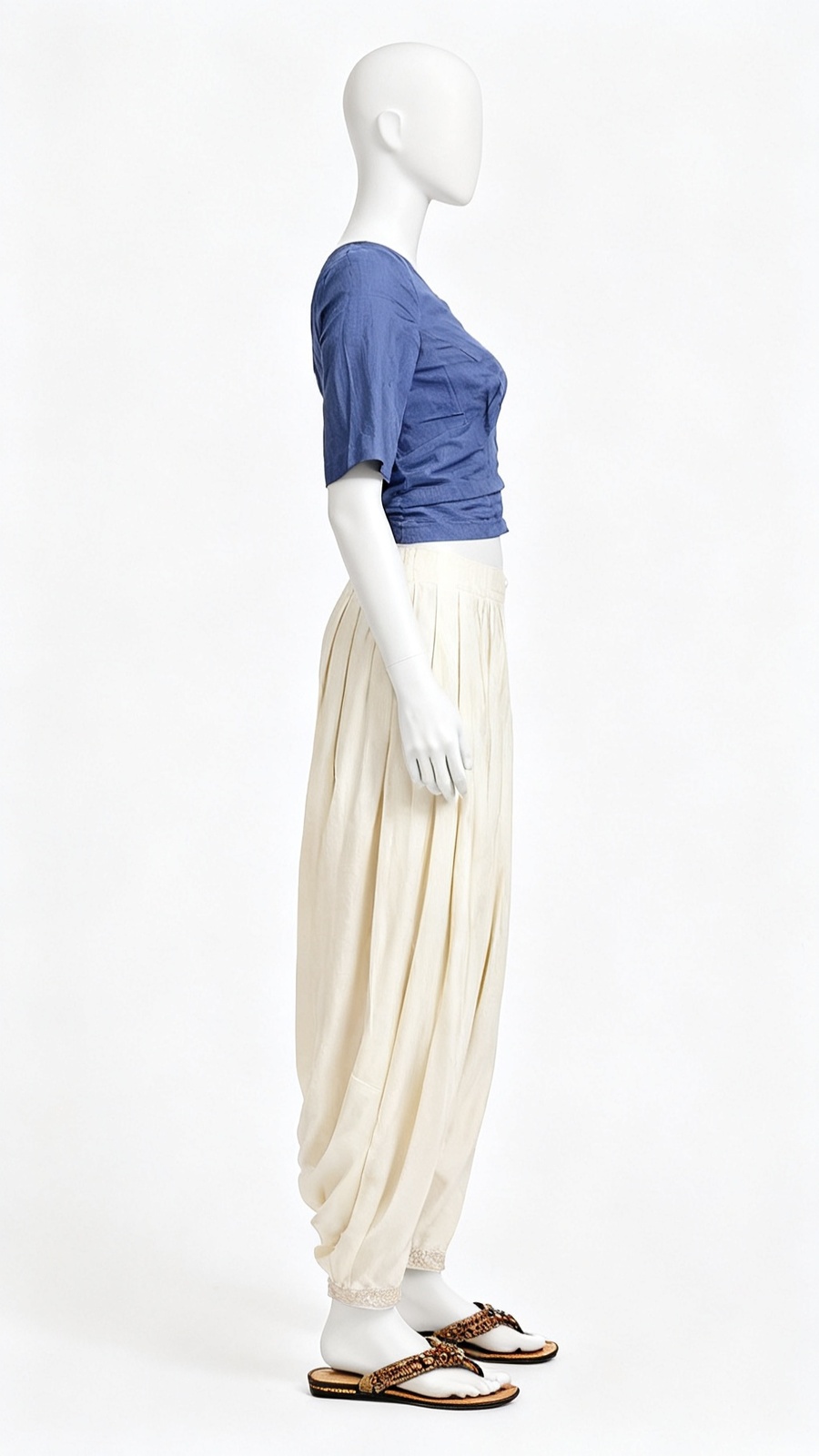 Royal Blue Solid Blouse