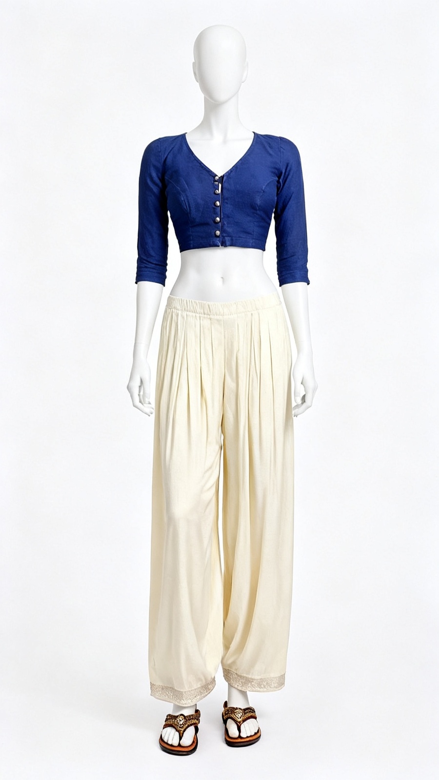 Indigo Solid Blouse
