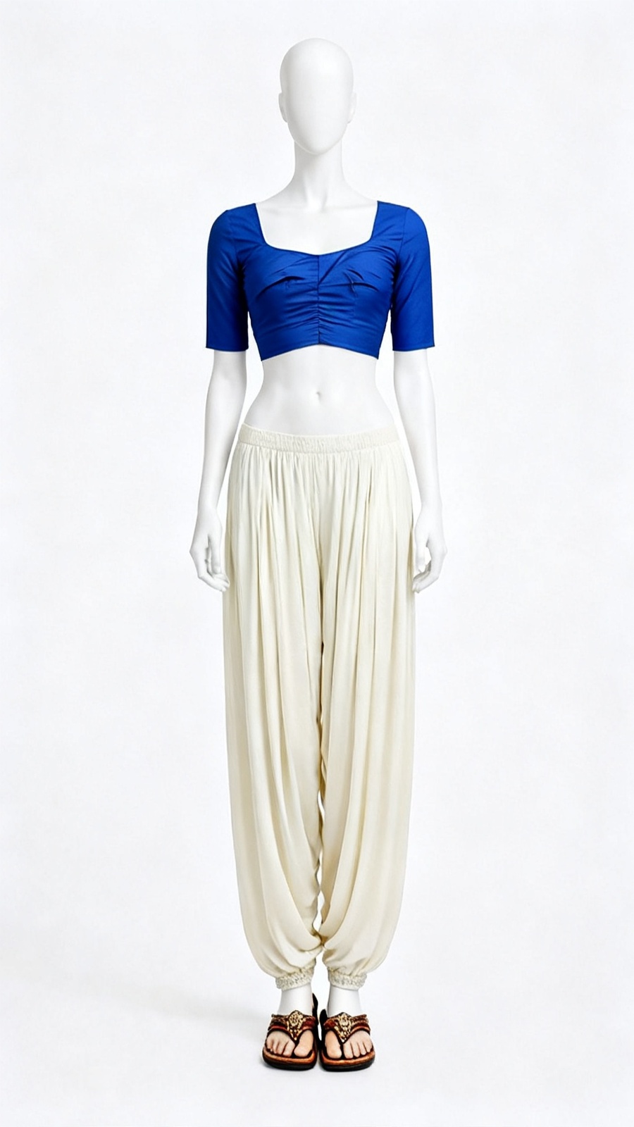 Royal Blue Solid Blouse