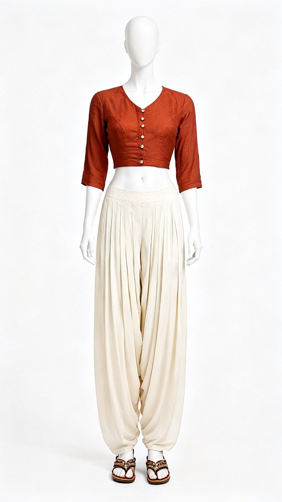 Rust Red Solid Blouse