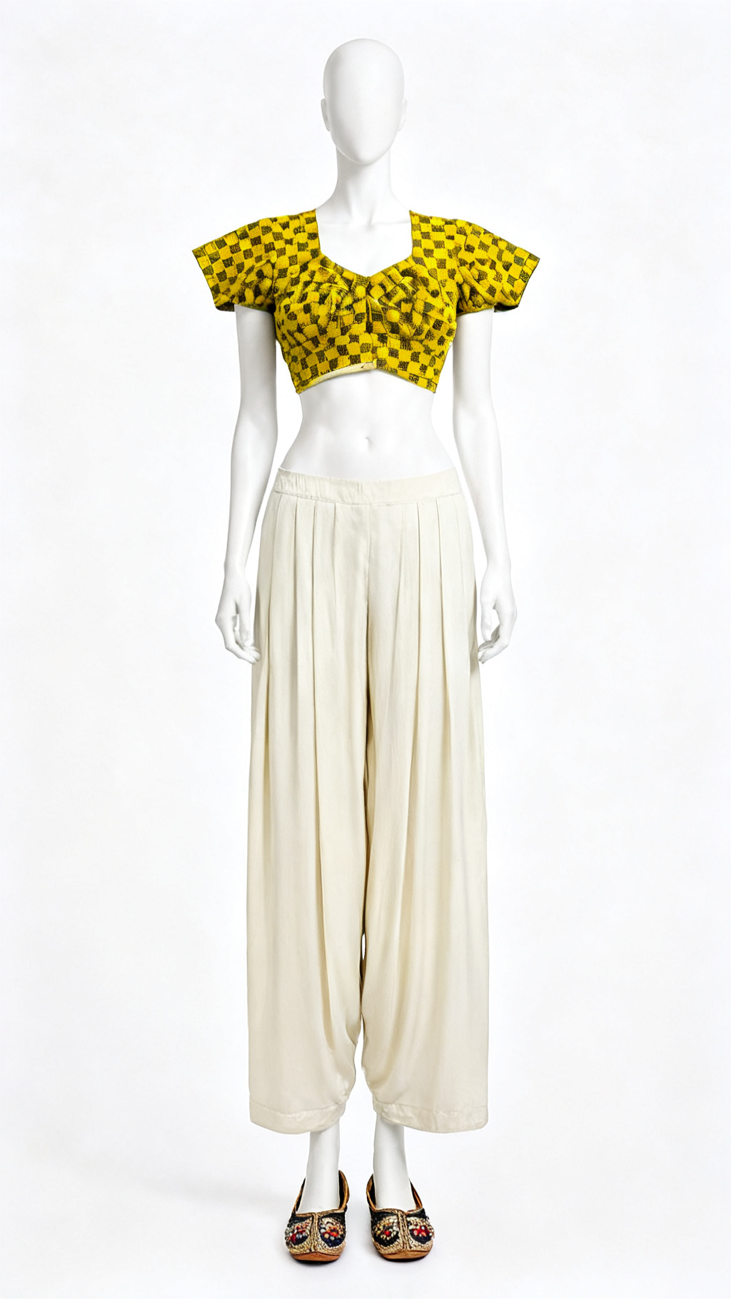 Mustard Kalamkari Printed Blouse