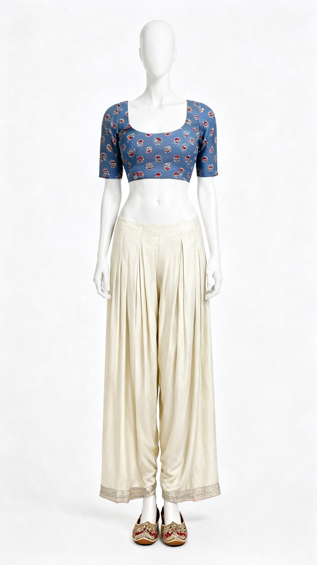 Blue Printed Blouse