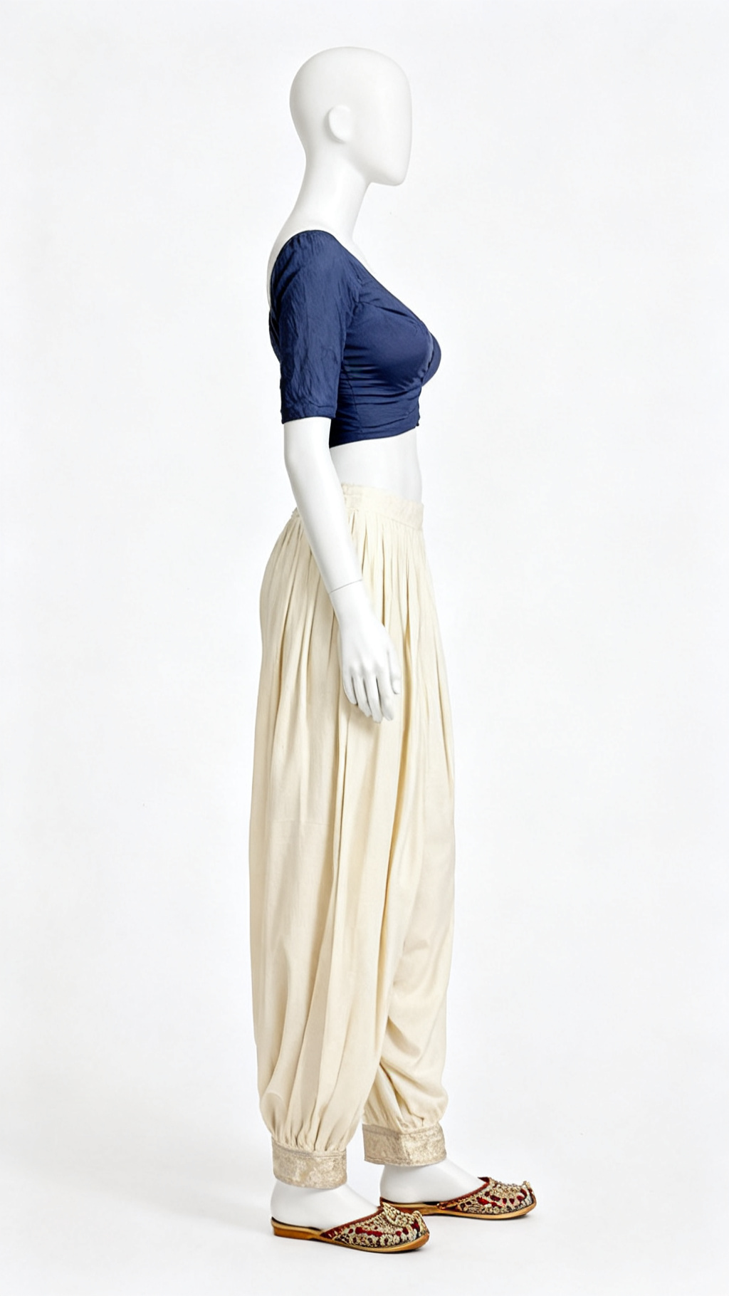 Navy Blue Solid Blouse