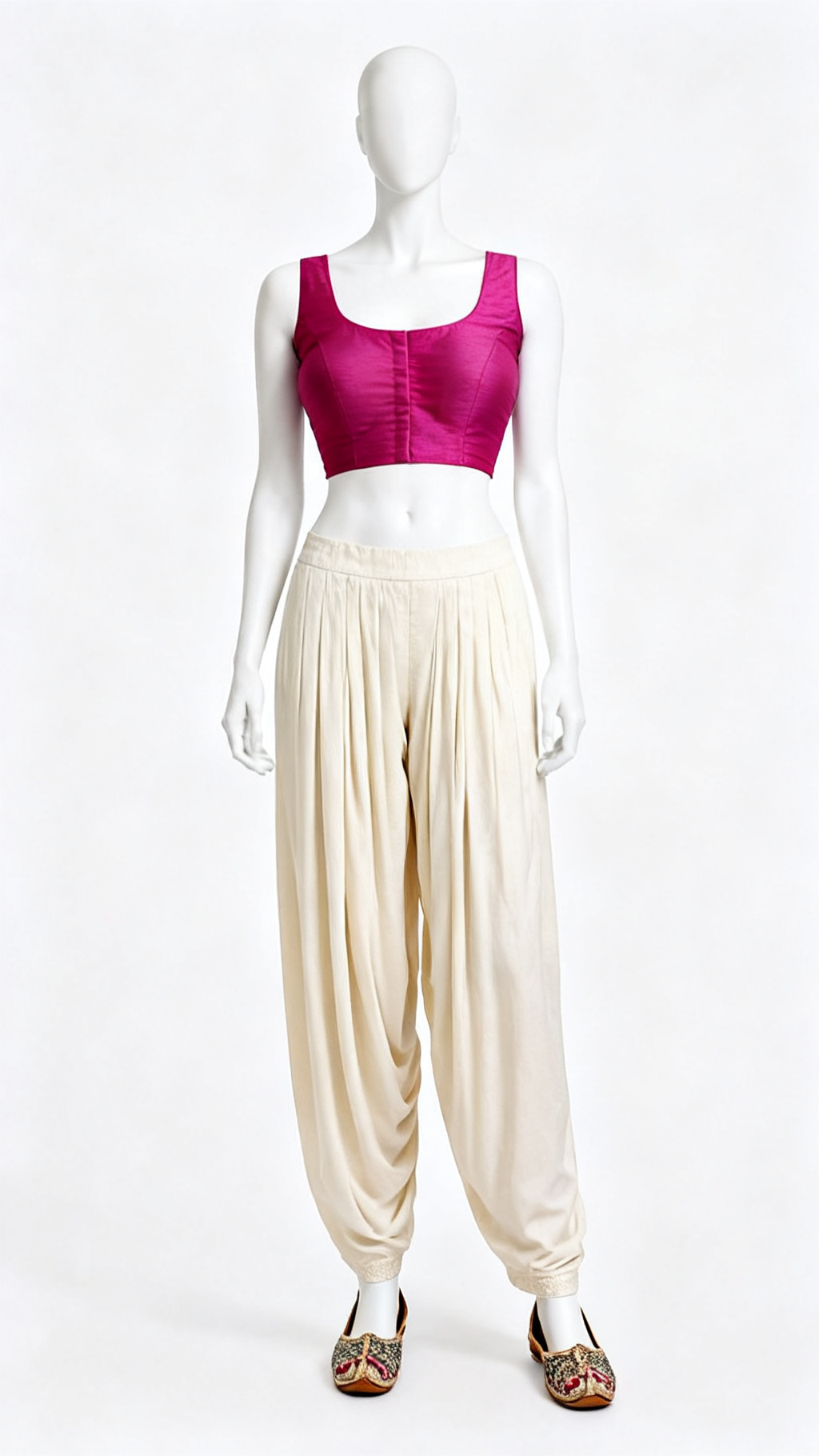 Pink Solid Sleeveless Blouse
