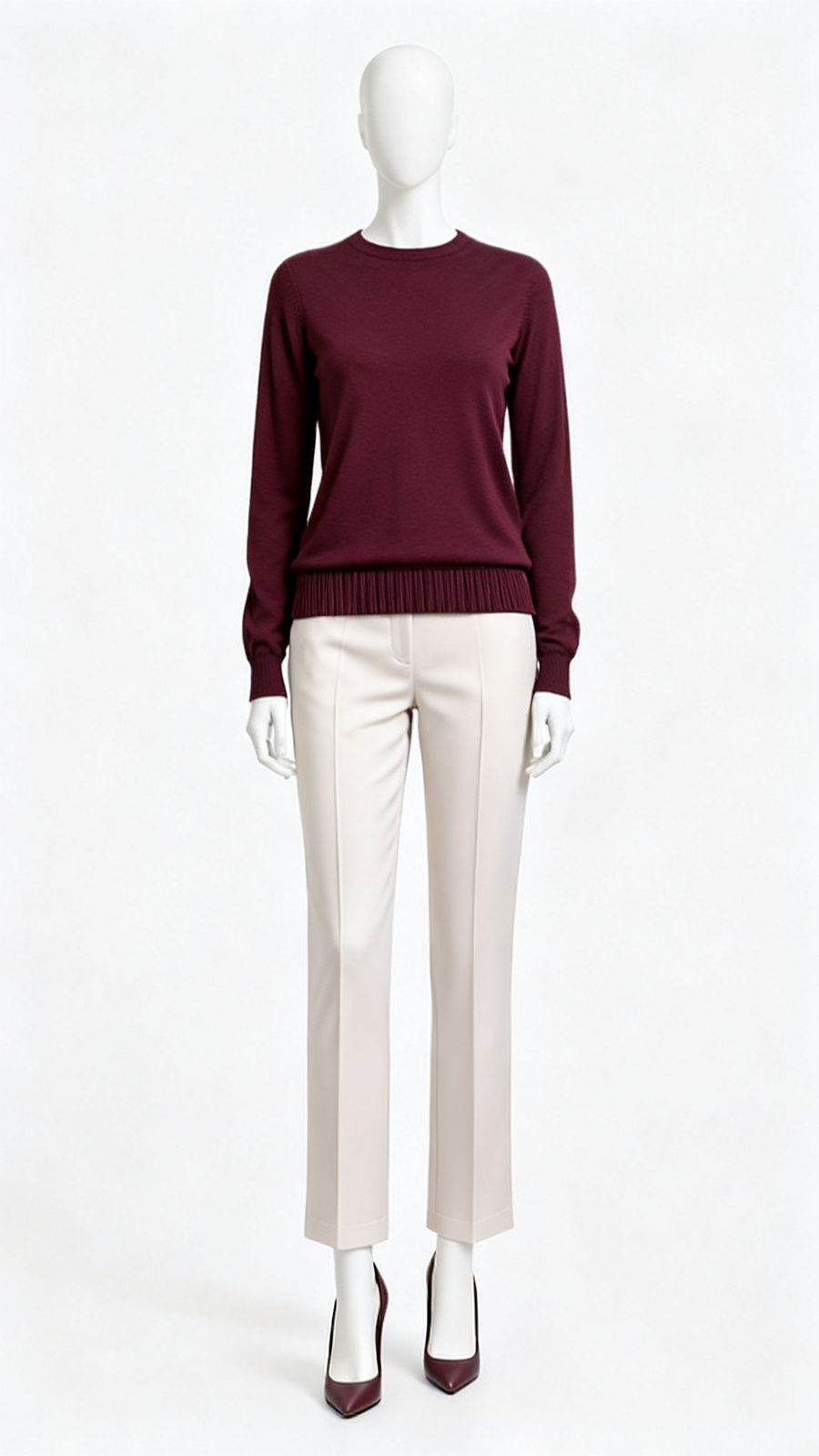 Maroon Crew Neck Sweater