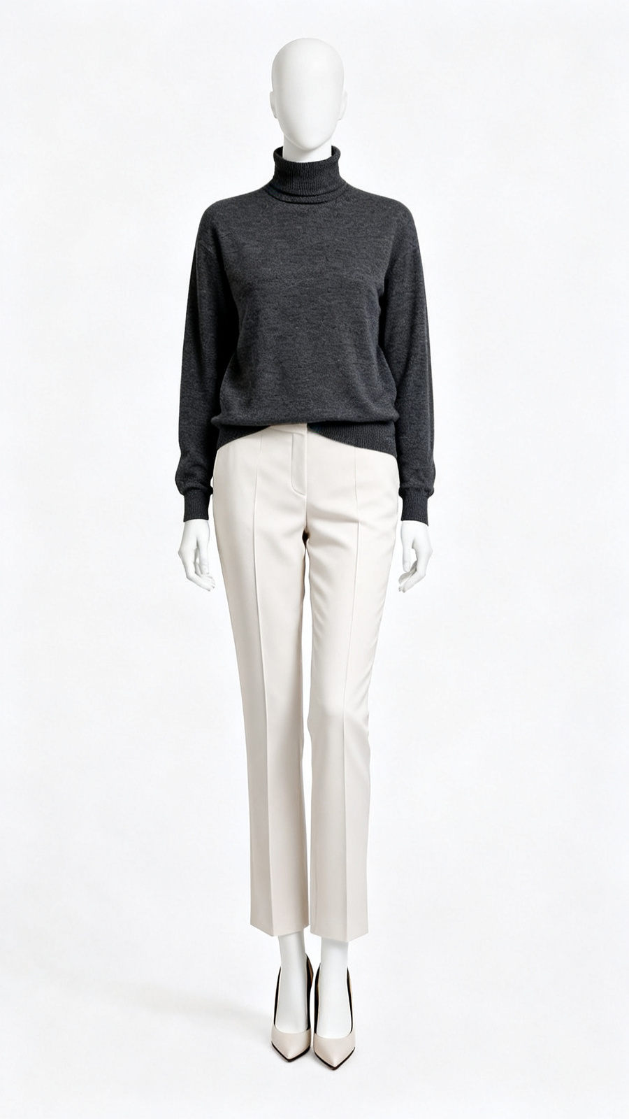 Charcoal High Neck Sweater