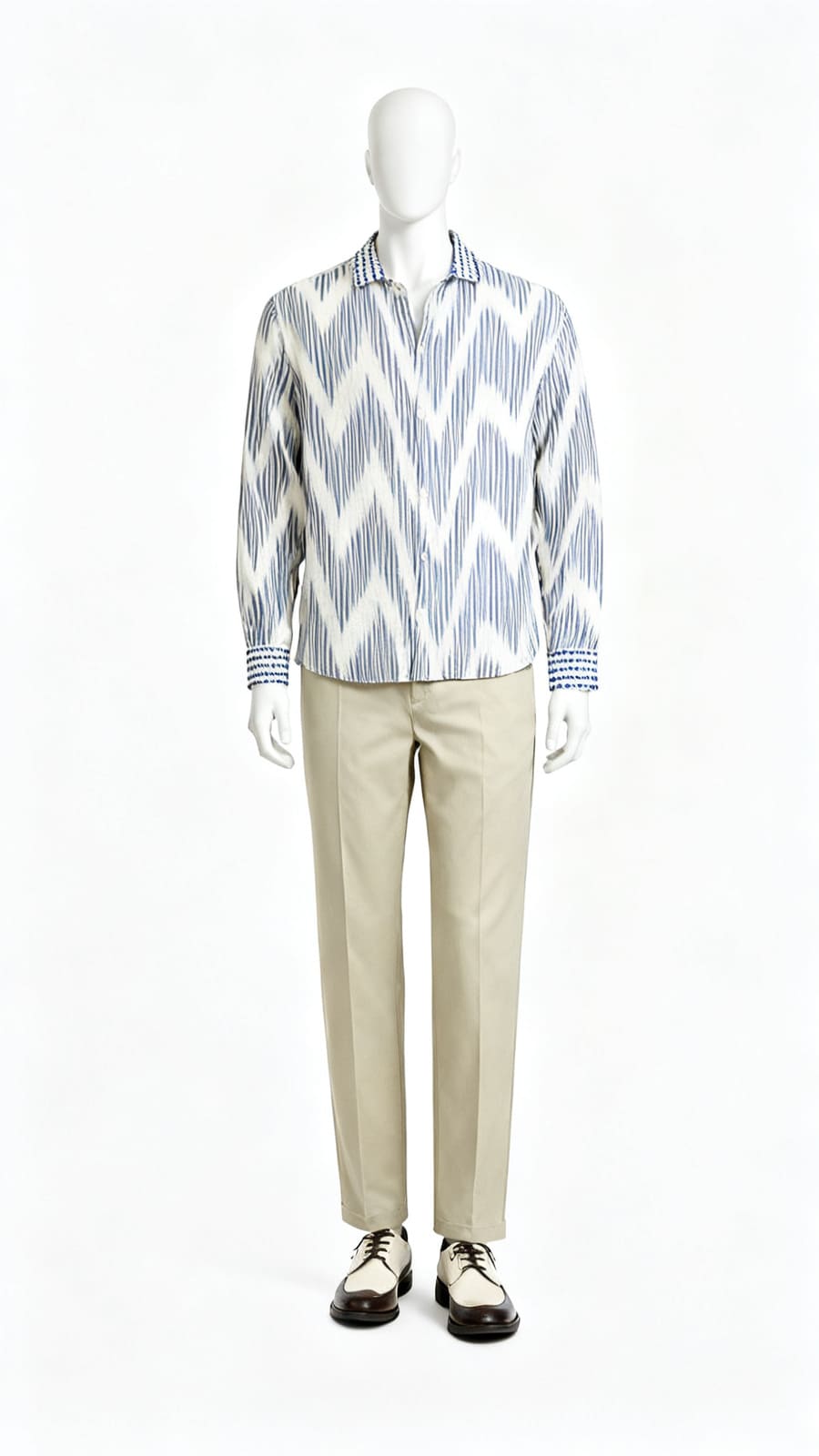 Blue Ikat Stripe Shirt (Satyaprem ki Katha Costume)