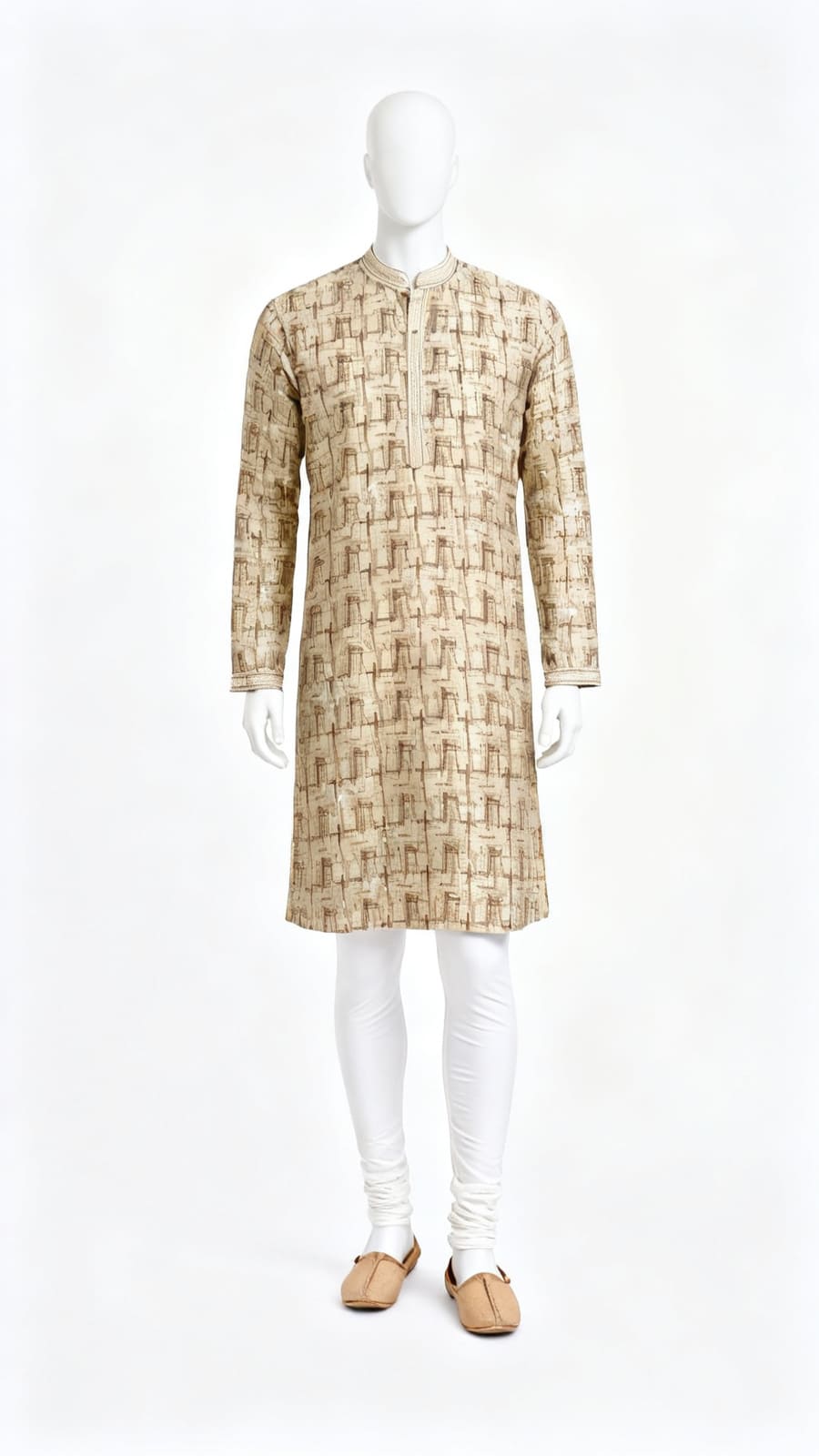 Beige Abstract Kurta (Satyaprem ki Katha Costume)