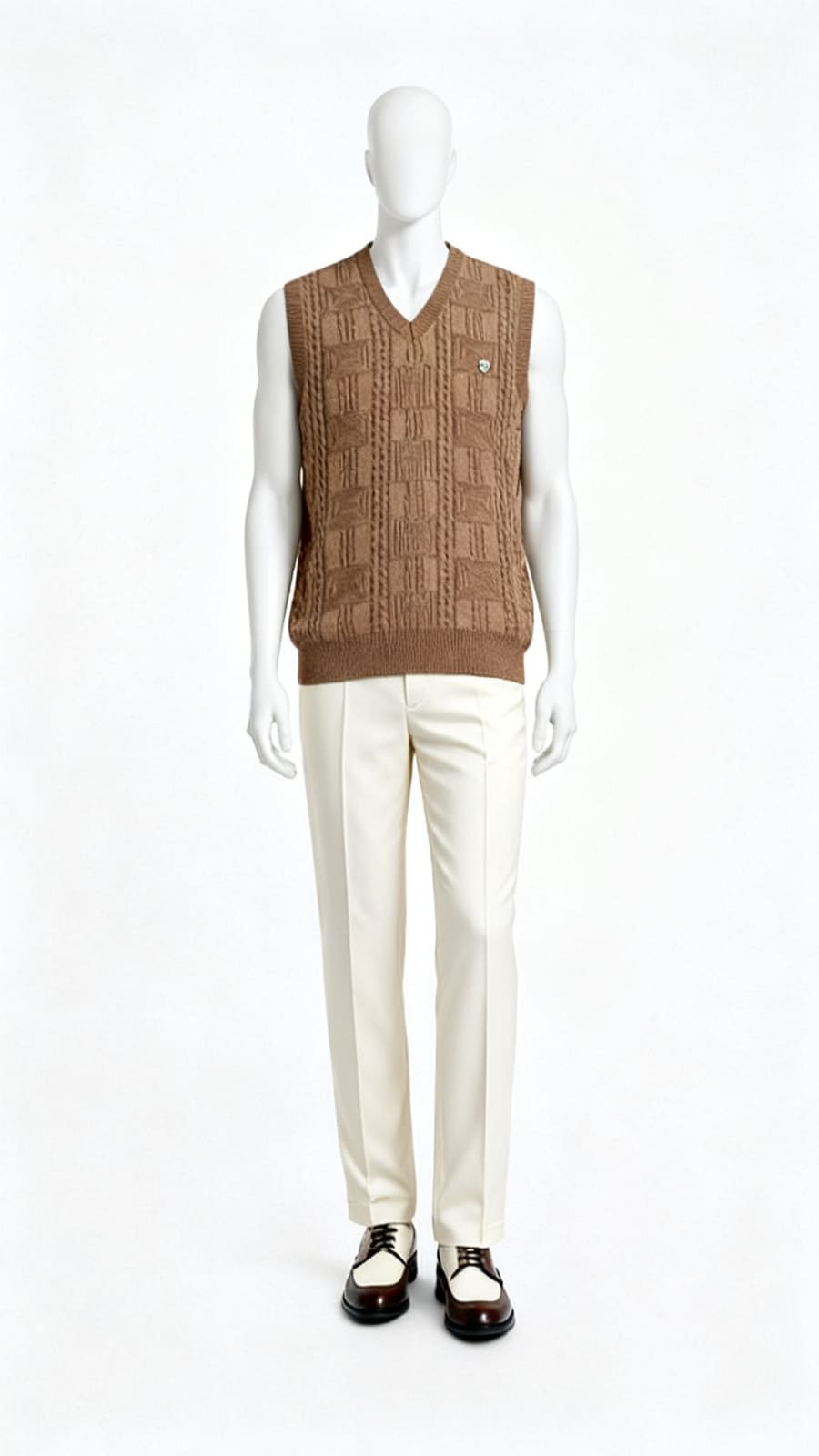 Brown Textured Vest (Satyaprem ki Katha Costume)