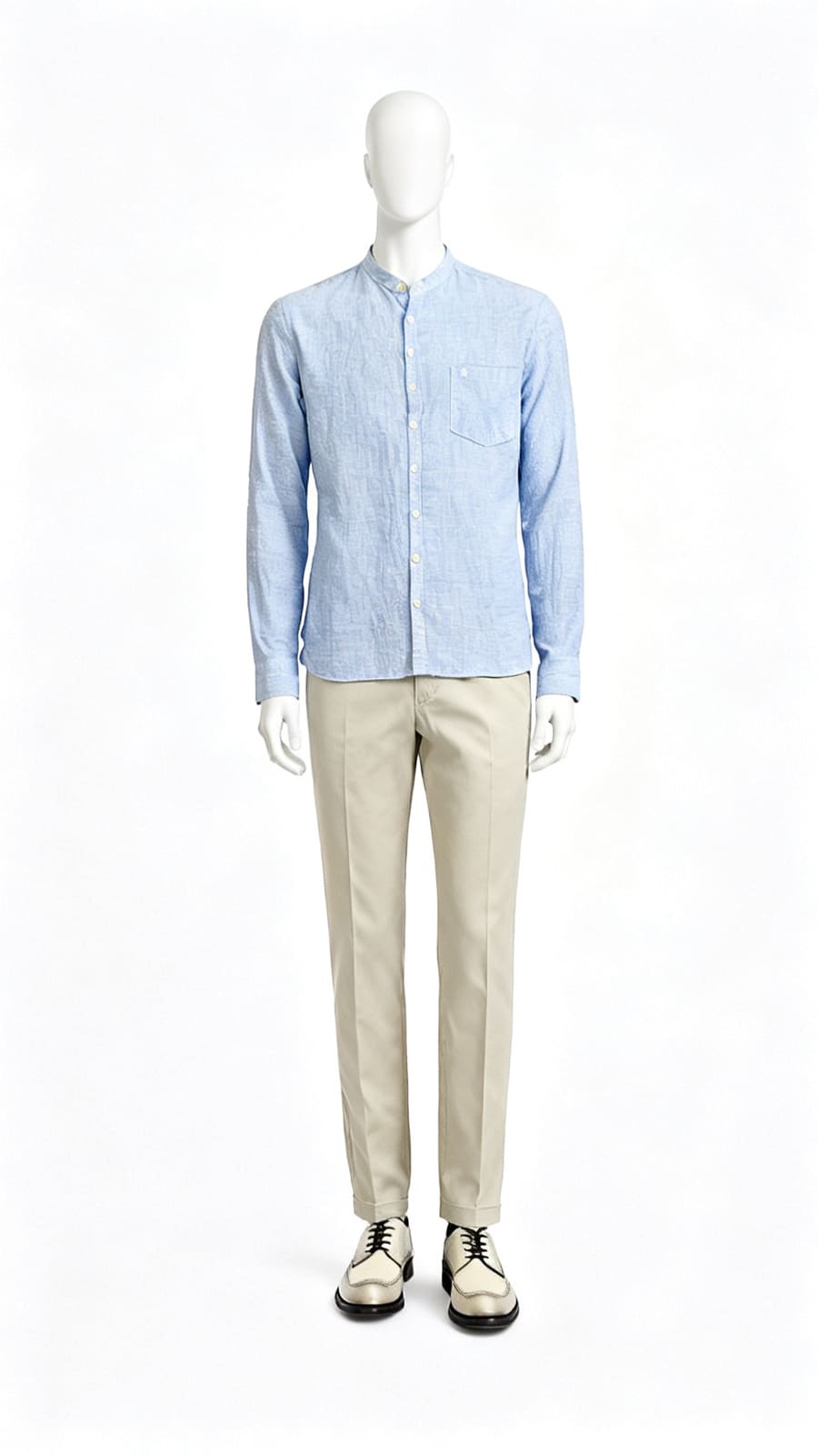 Light Blue Textured Formal Shirt (Satyaprem ki Katha Costume)