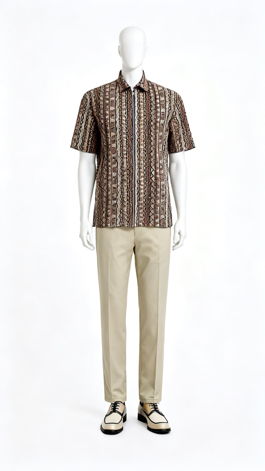 Multi Stripe Zip Shirt (Satyaprem ki Katha Costume)