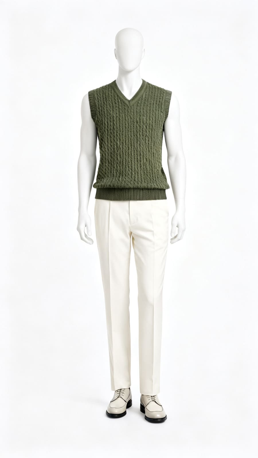 Olive Green V-Neck Vest (Satyaprem ki Katha Costume)