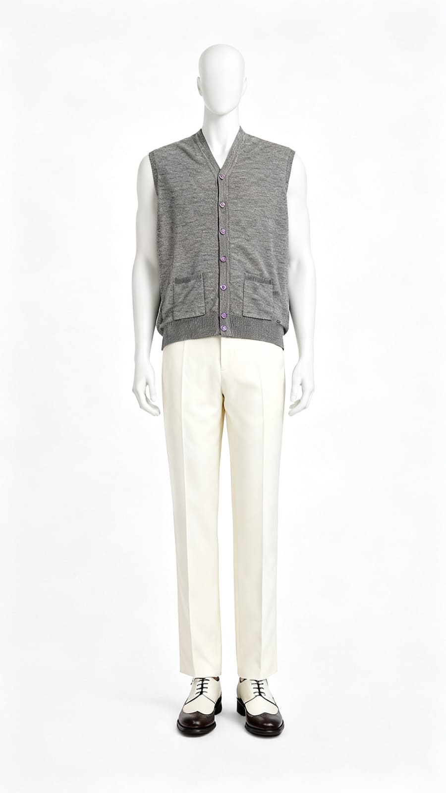 Charcoal V-Neck Vest (Satyaprem ki Katha Costume)