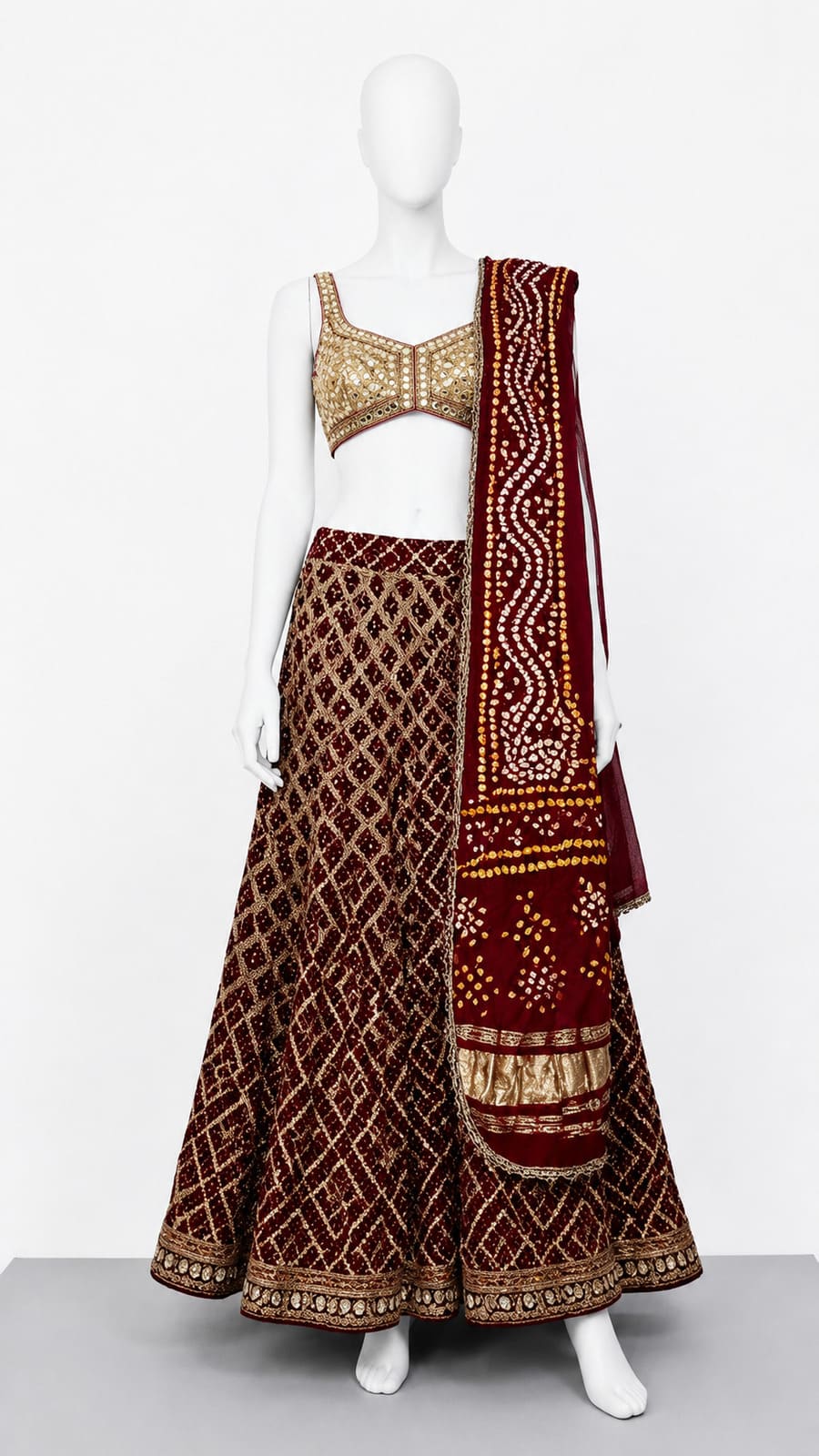 Red Bandhani Lehenga (Satyaprem ki Katha Costume)