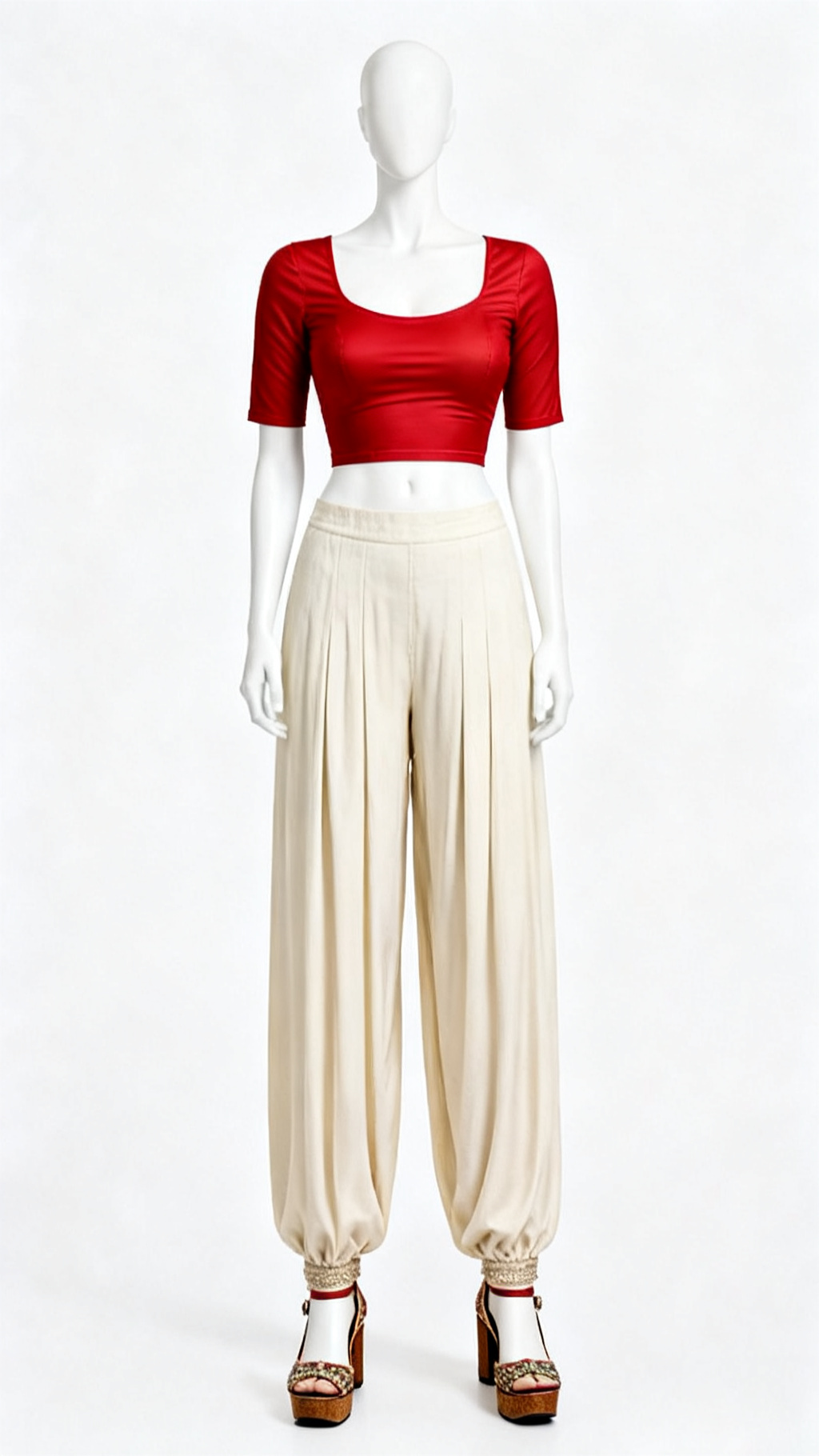 Cream Solid Blouse (Satyaprem ki Katha Costume)