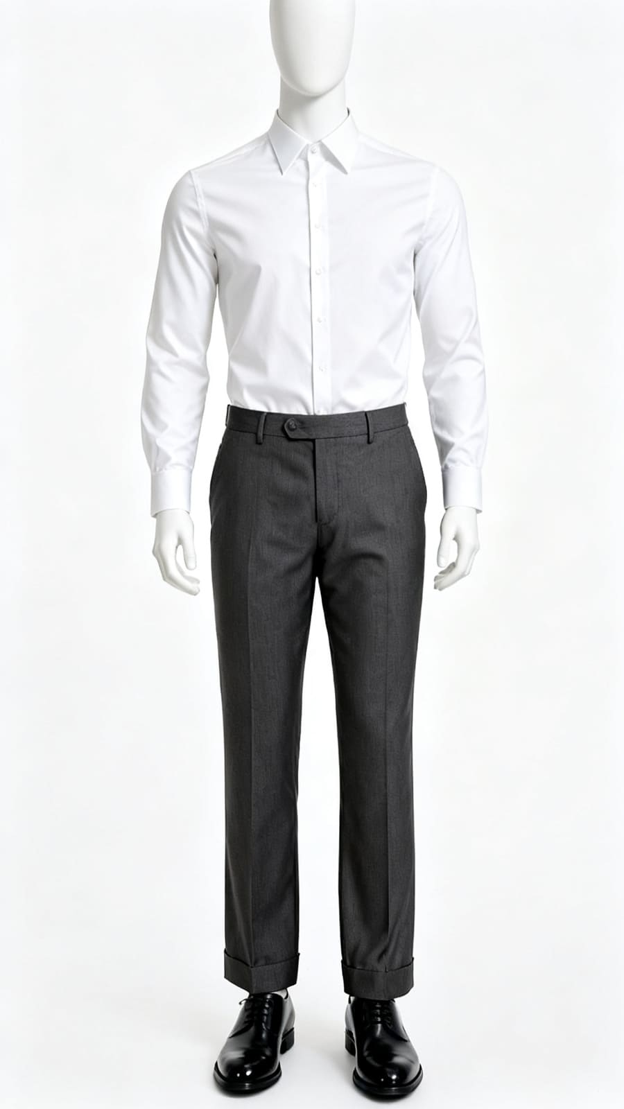Charcoal Textured Formal Trouser