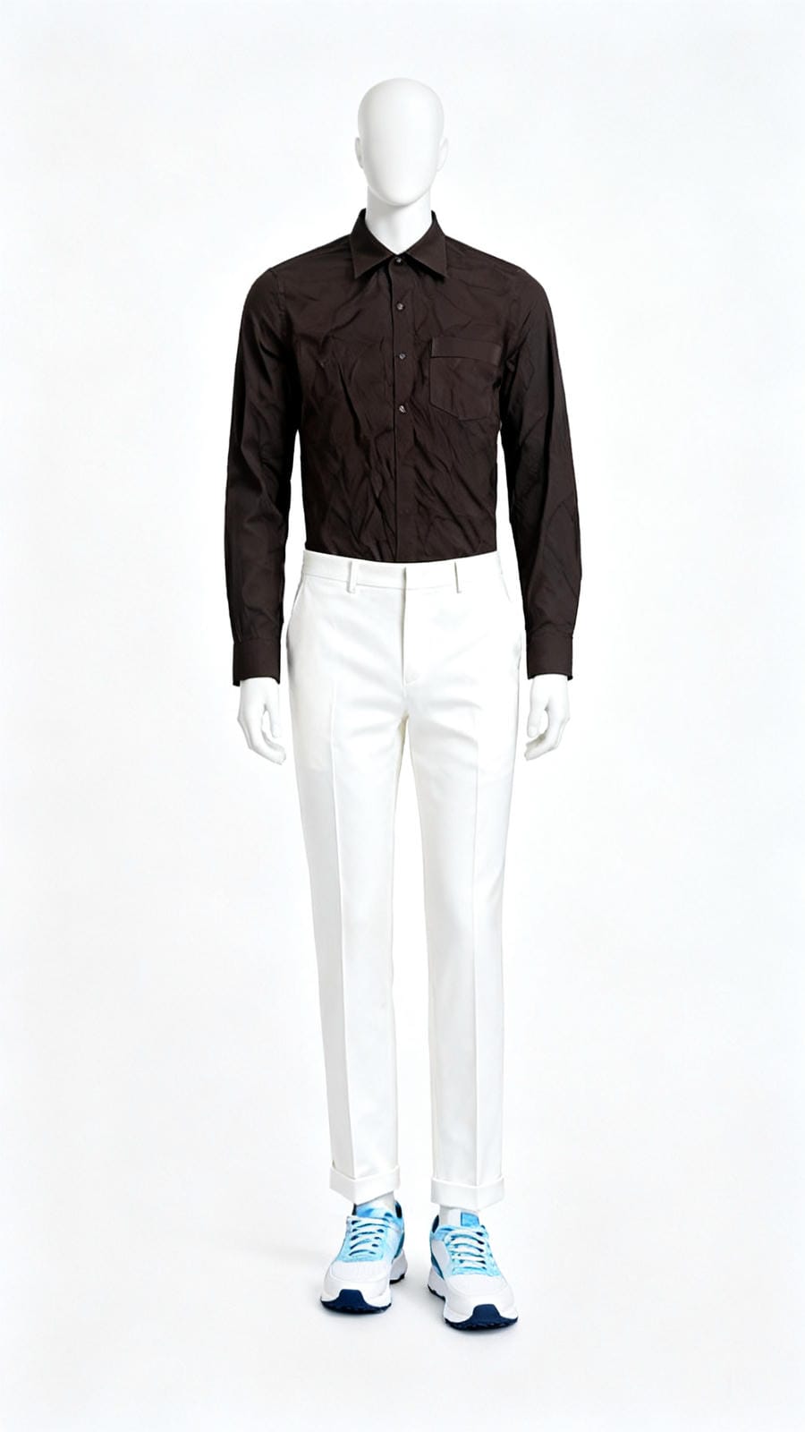 Men’s Dark Brown Solid Shirt