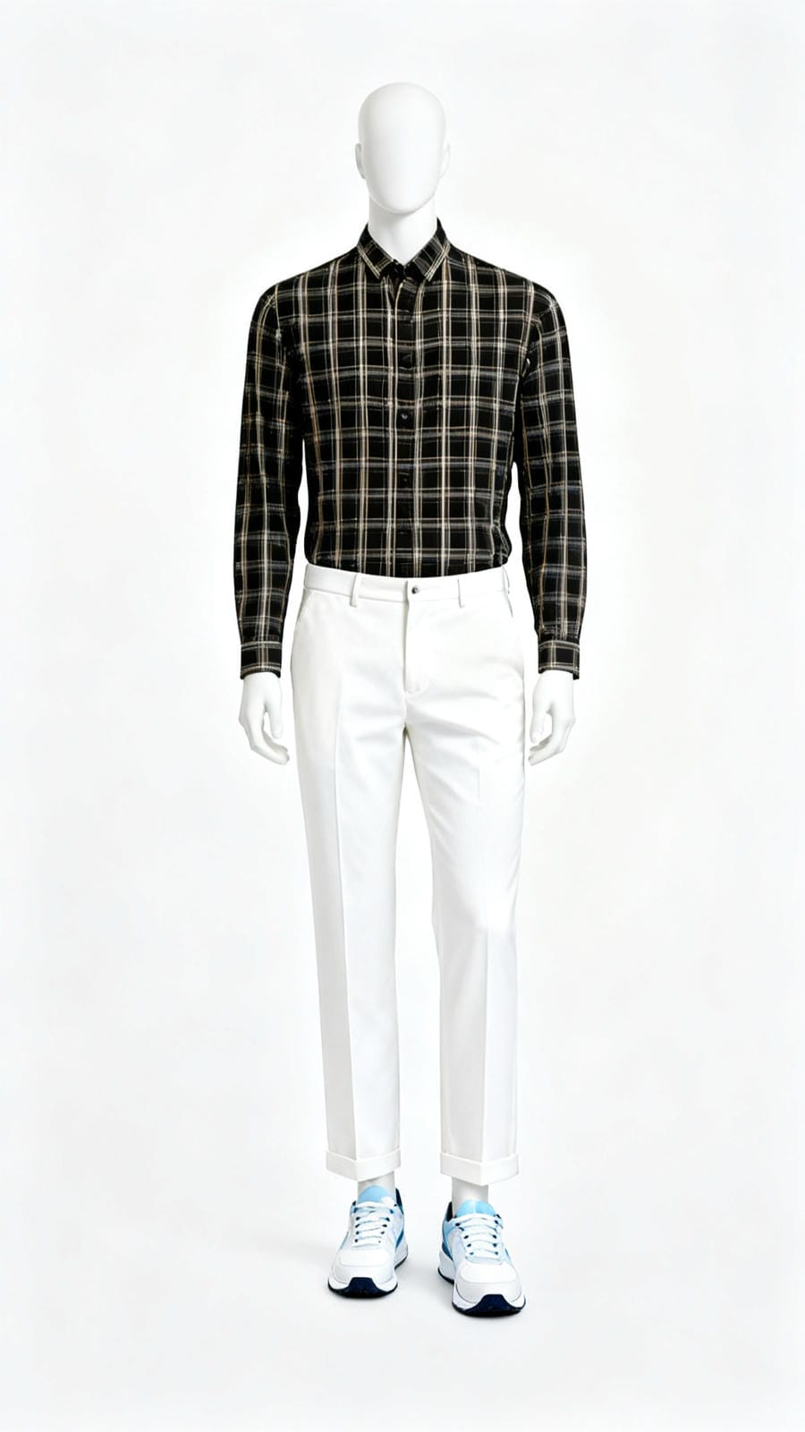 Black Checkered Casual Shirt