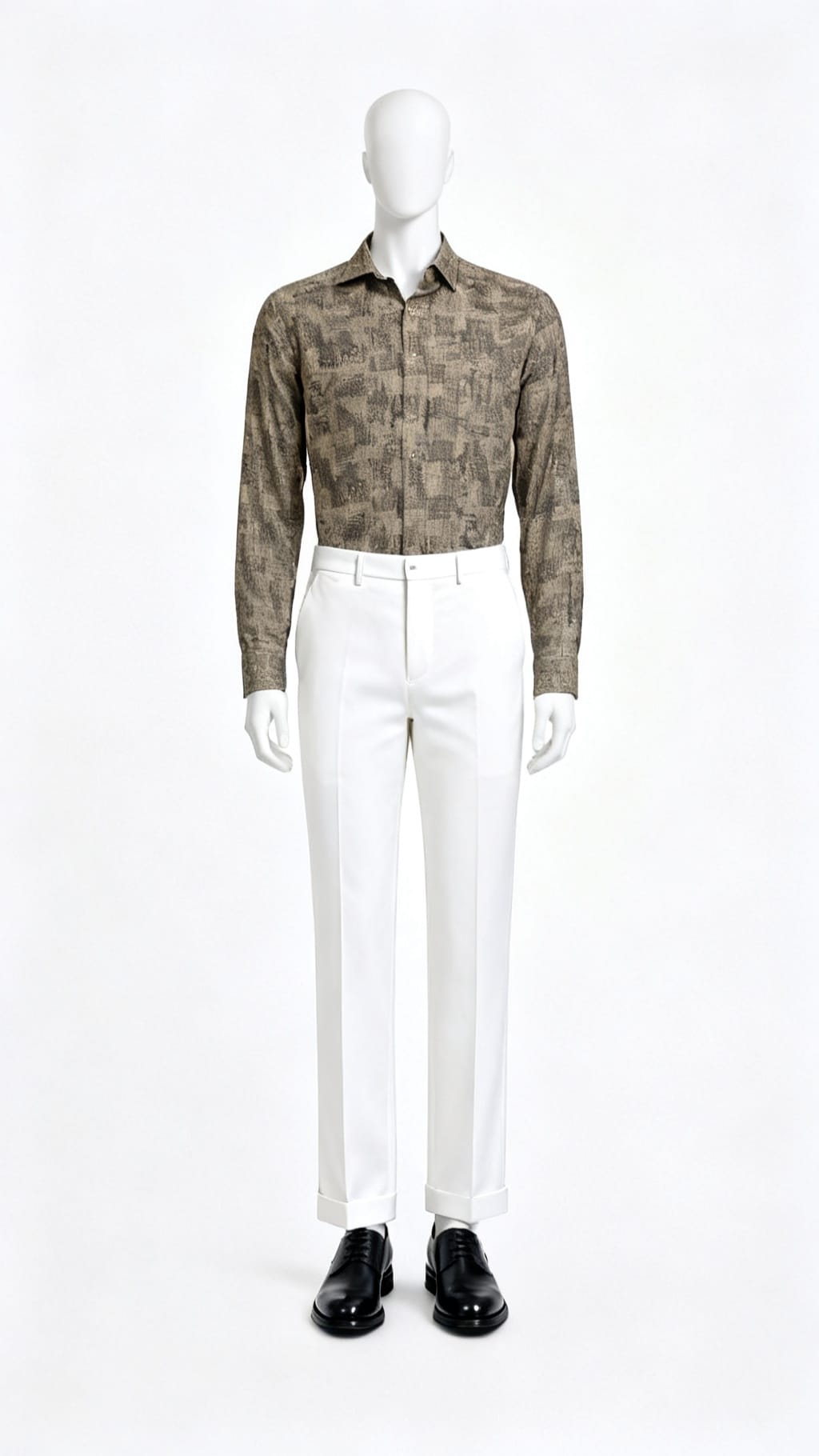Brown Abstract Printed Shirt