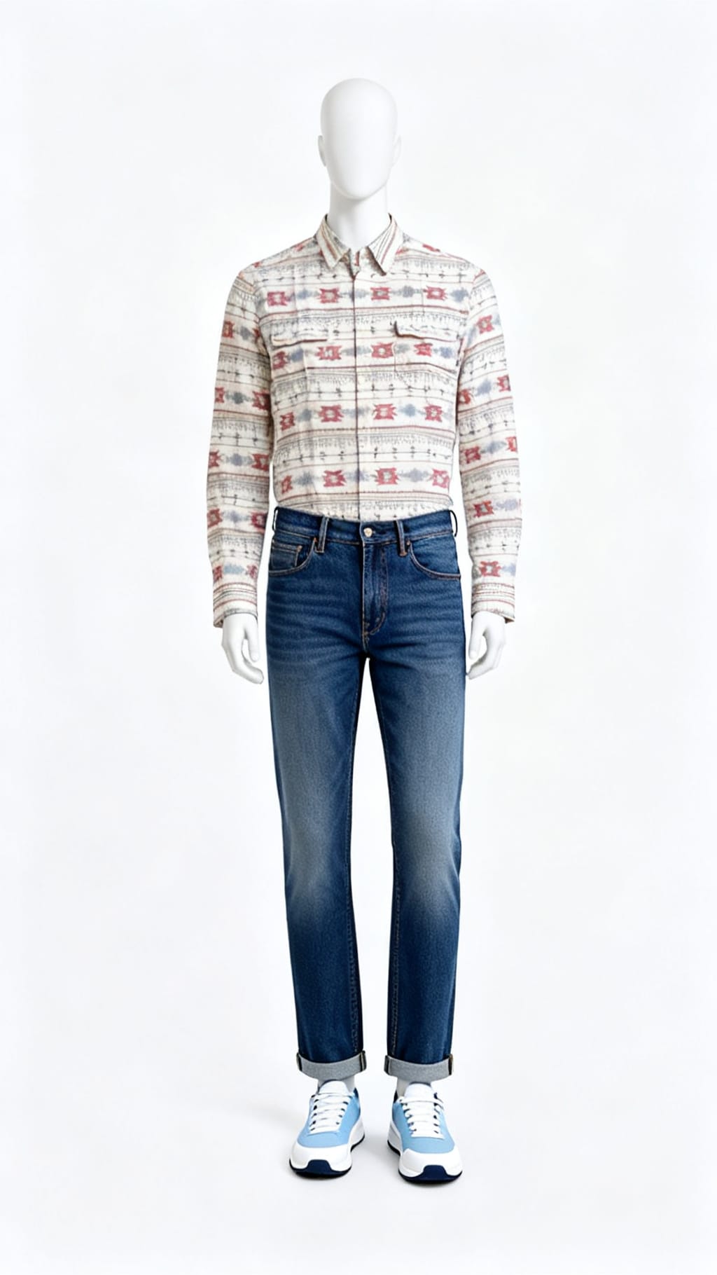 Men Multicolour Aztec Print Shirt
