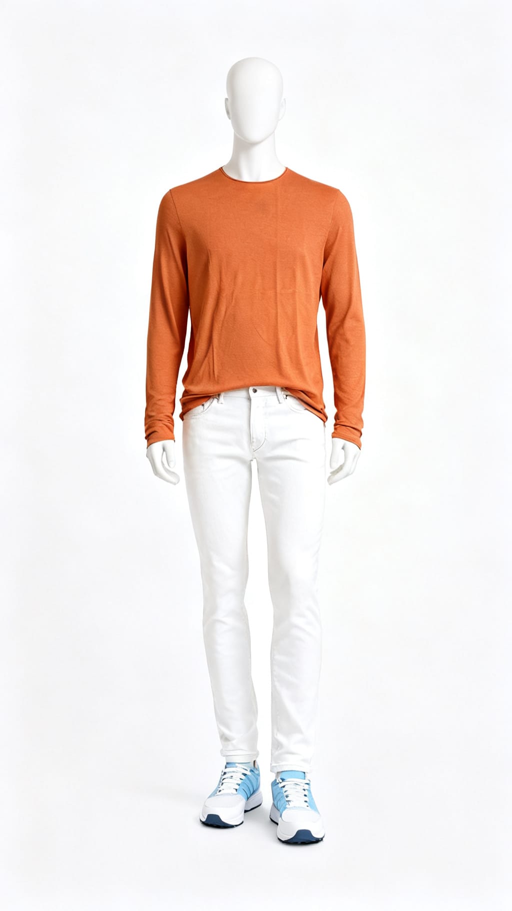 Men Orange Crew Neck T-Shirt
