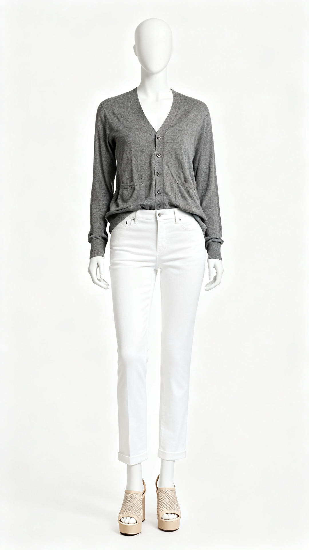 Women Black Pocket Cardigan