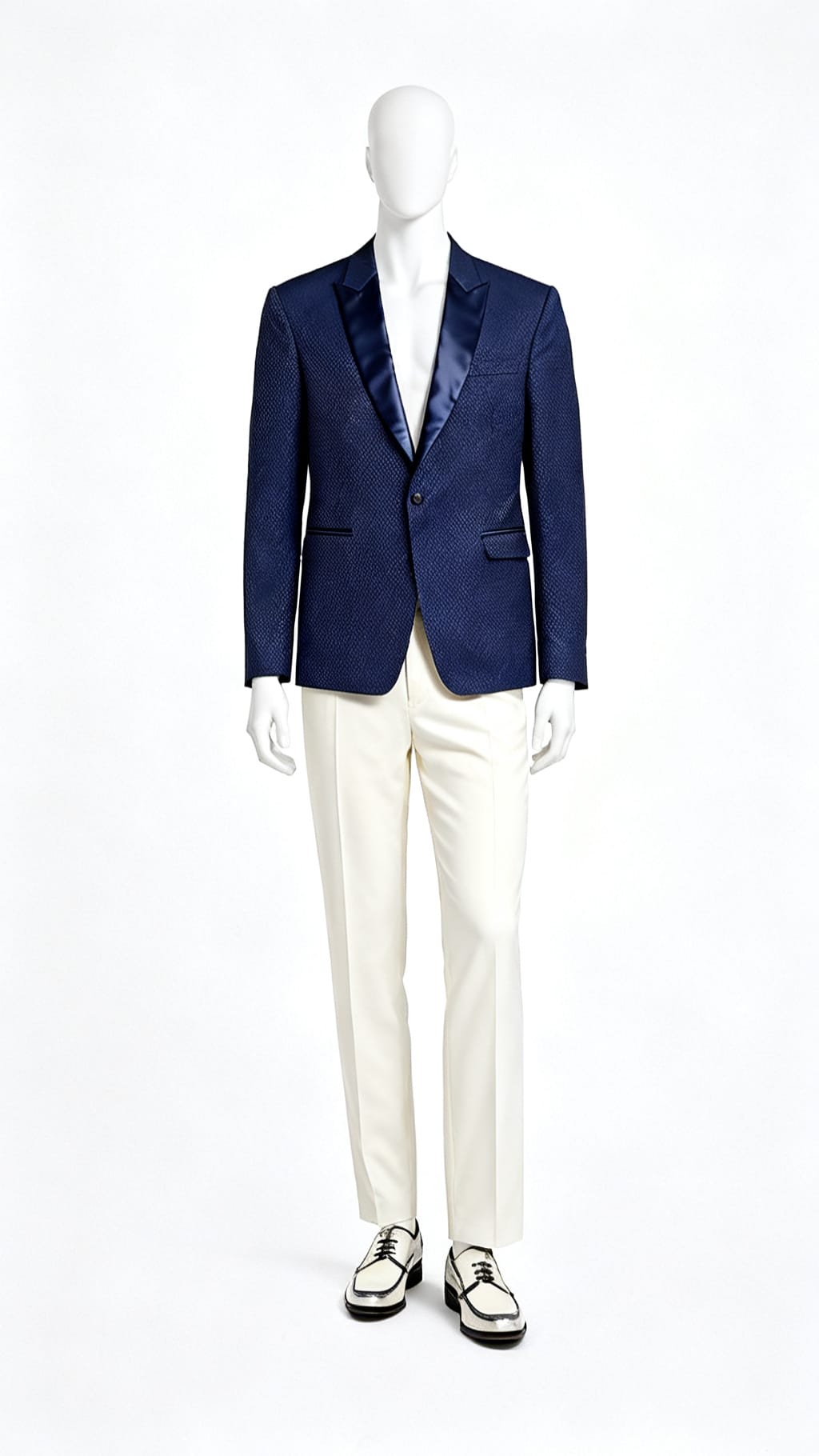 Navy Blue Tuxedo Blazer