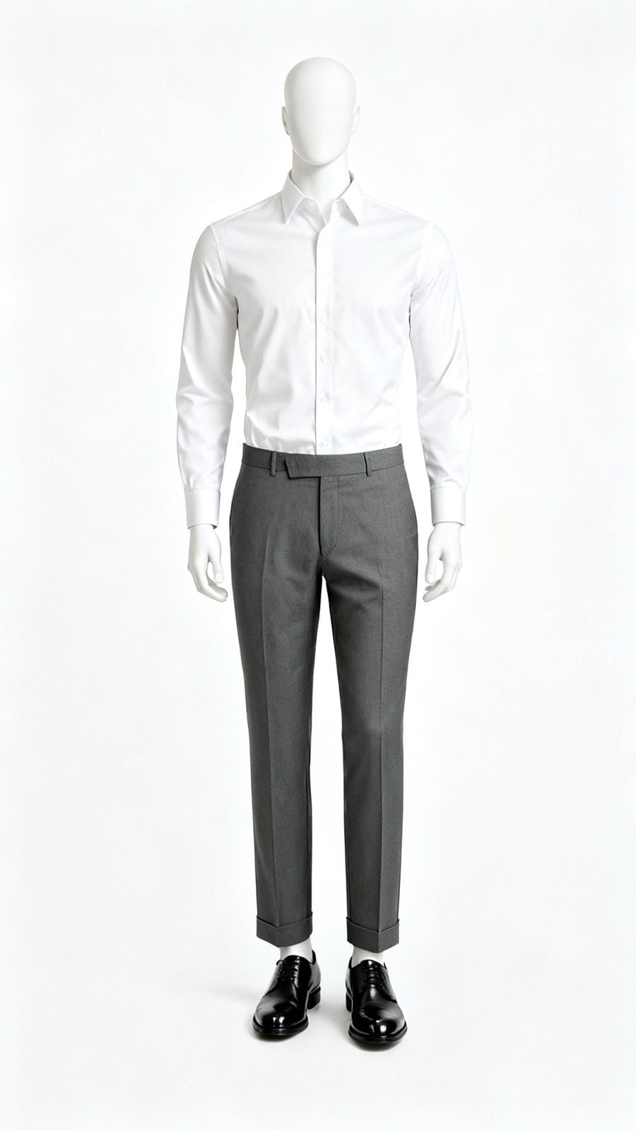 Men Charcoal Grey Formal Trouser