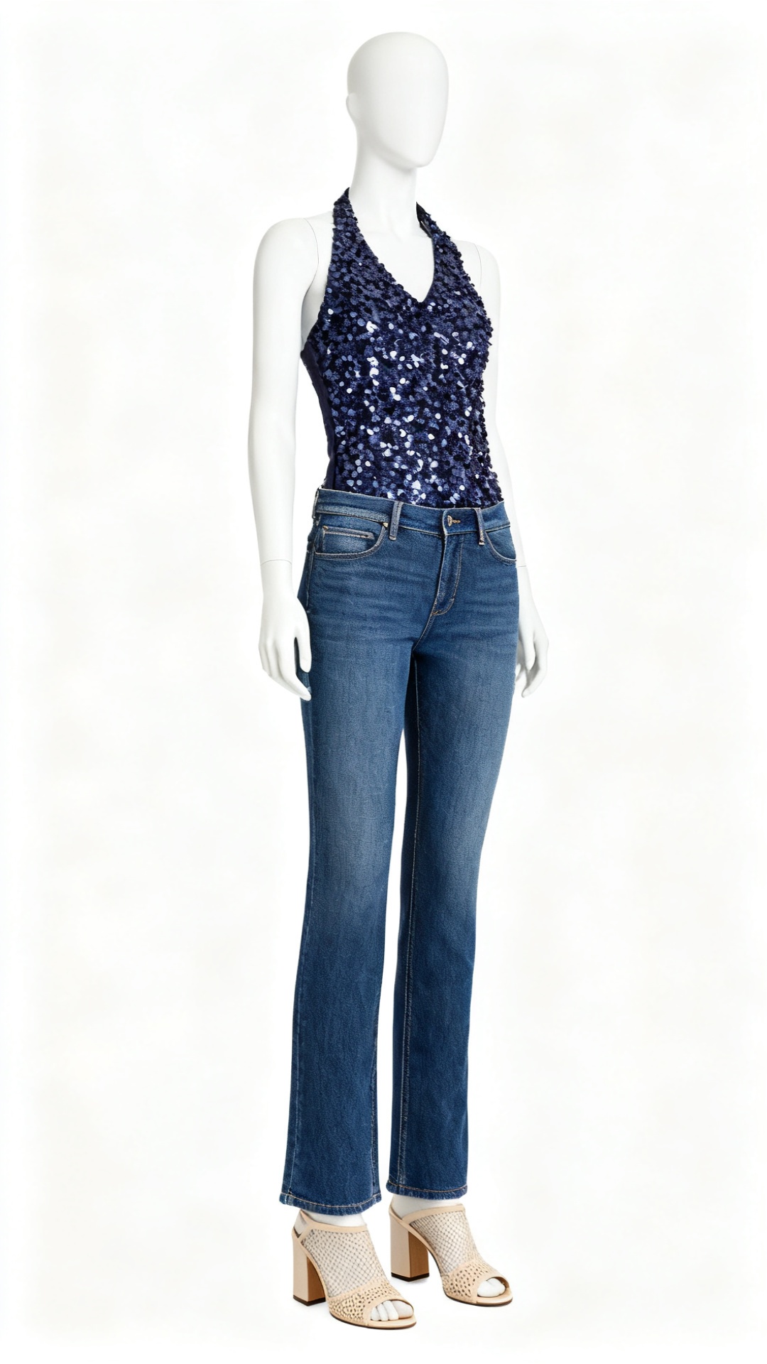 Women's Sequin Halter Top